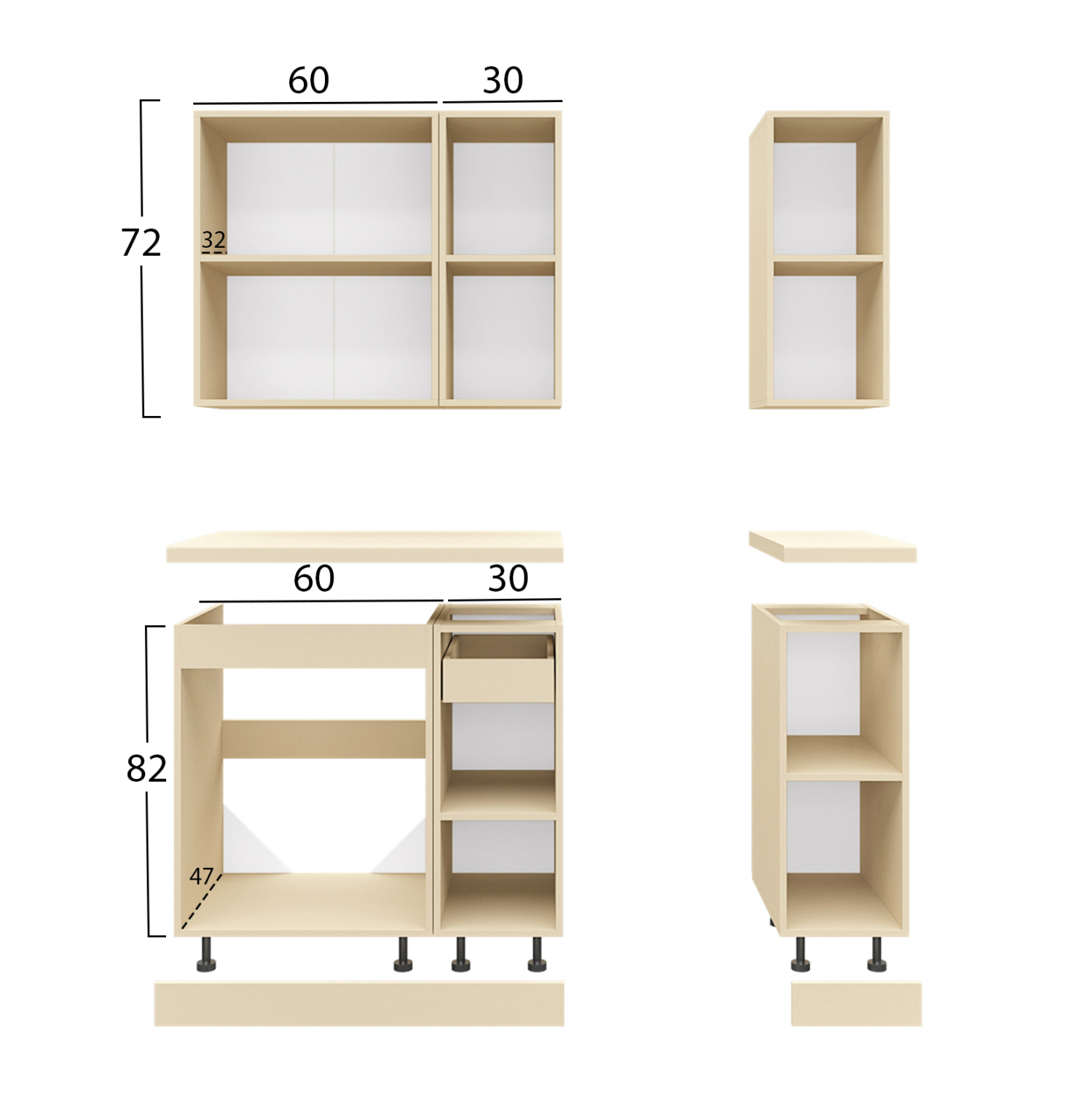 ΣΥΝΘΕΣΗ ΚΟΥΖΙΝΑΣ ΑΠΟ ΜΕΛΑΜΙΝΗ SONAMA ΠΑΓΚΟΣ ΒΑΚΕΛΙΤΗ 120x47x84,8Υεκ. 2