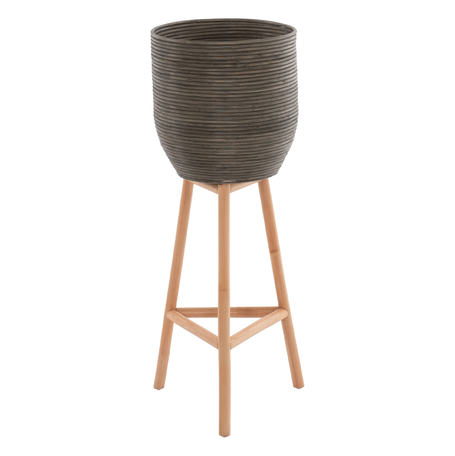 ΓΛΑΣΤΡΑ ΑΠΟ RATTAN ΚΑΙ BAMBOO 36Χ35Χ95Yεκ.ΦΥΣΙΚΟ - ΠΡΑΣΙΝΟ 1