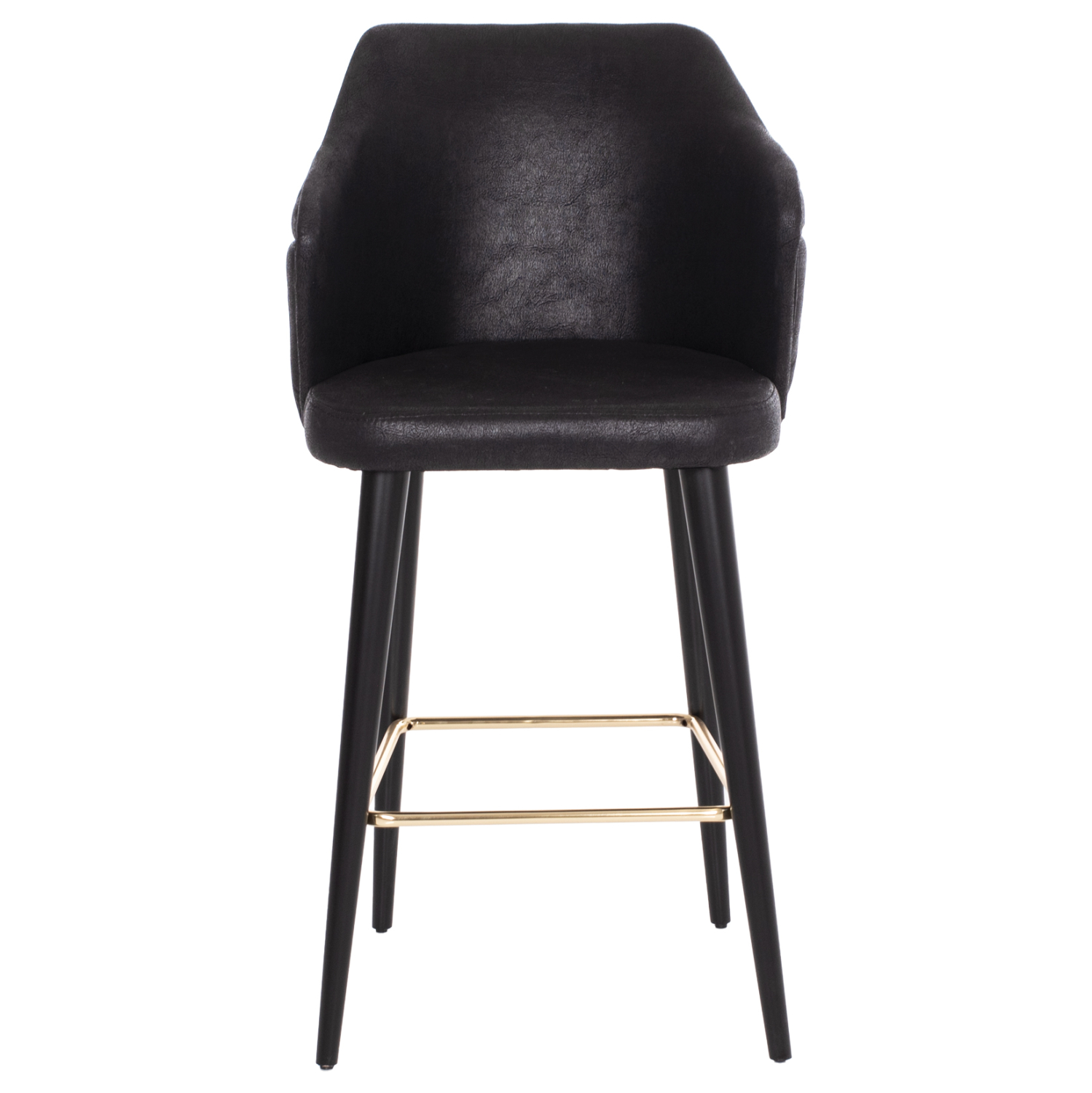 ΣΚΑΜΠΟ BAR ΕΠΑΓΓΕΛΜΑΤΙΚΟ ALONZO Τ.NUBUCK ΜΑΥΡΟ ΞΥΛΙΝΟ 50x62x108,5Υεκ. 3