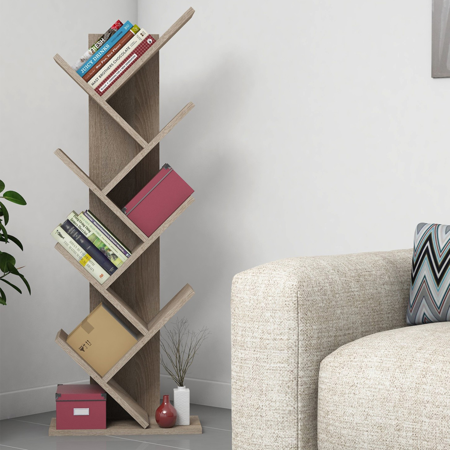 ΒΙΒΛΙΟΘΗΚΗ LIANA ΜΕΛΑΜΙΝΗΣ SONAMA 46x22x128,5Yεκ. 3