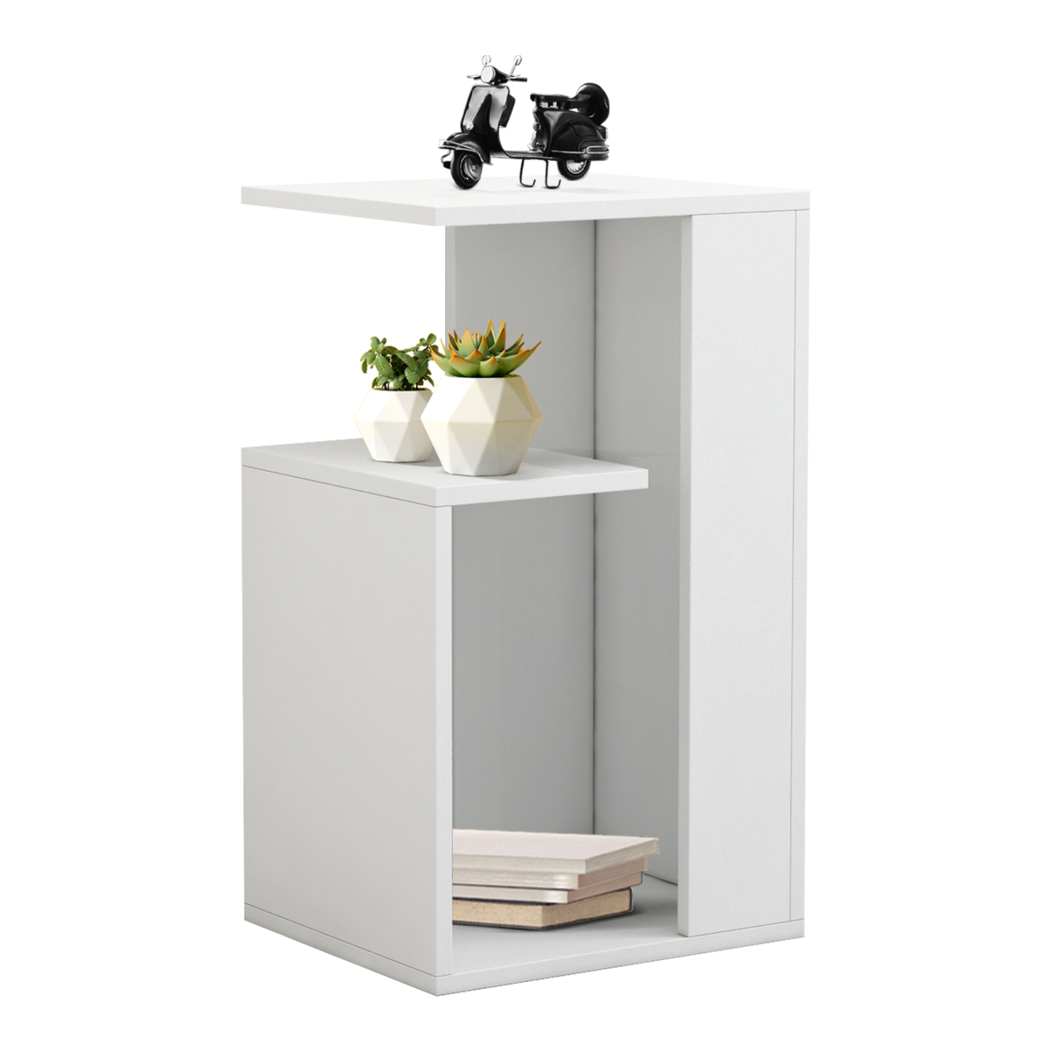ΒΟΗΘΗΤΙΚΟ ΤΡΑΠΕΖΙ DAWN ΜΕΛΑΜΙΝΗΣ ΛΕΥΚΟ 35X29,5X60Yεκ. 1