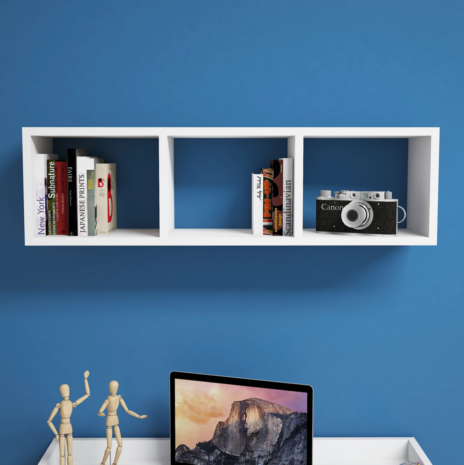 ΡΑΦΙΕΡΑ ΤΟΙΧΟΥ ΜΕΛΑΜΙΝΗΣ ΛΕΥΚΗ 90x22x25,6Υ εκ. 3