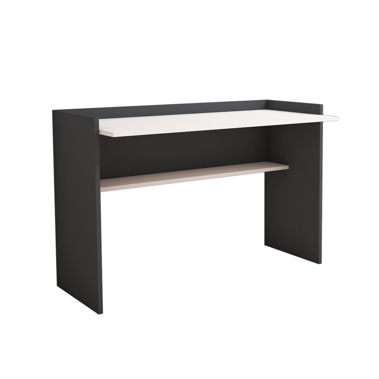ΓΡΑΦΕΙΟ ΜΕΛΑΜΙΝΗΣ ΓΚΡΙ ΛΕΥΚΟ 118x58x80Υεκ. 4