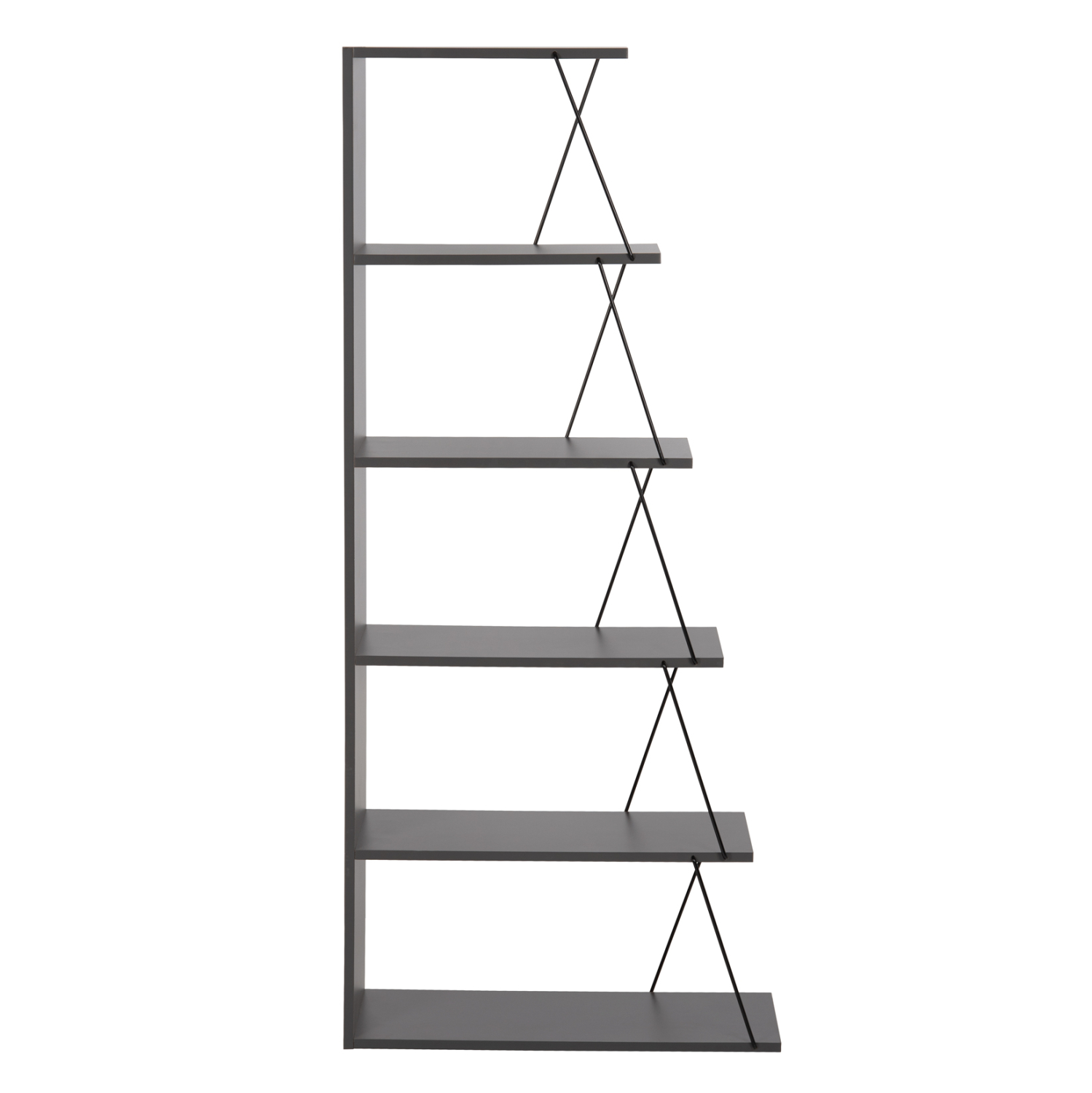ΒΙΒΛΙΟΘΗΚΗ ΜΙΝΙ TARS ΓΚΡΙ ΜΕΛΑΜΙΝΗ-ΜΑΥΡΕΣ ΜΕΤΑΛ. ΒΕΡΓΕΣ 65x22-24x146Υεκ. 3