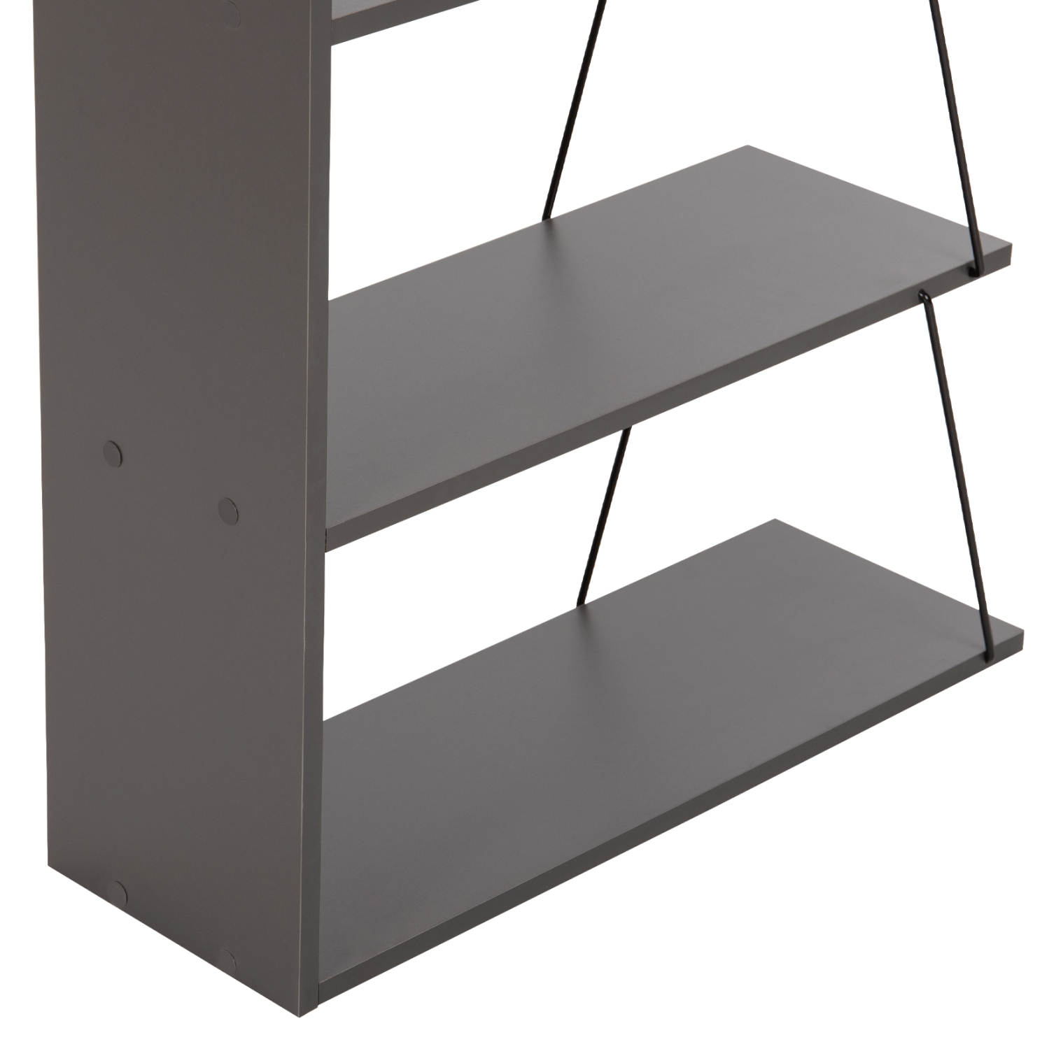 ΒΙΒΛΙΟΘΗΚΗ ΜΙΝΙ TARS ΓΚΡΙ ΜΕΛΑΜΙΝΗ-ΜΑΥΡΕΣ ΜΕΤΑΛ. ΒΕΡΓΕΣ 65x22-24x146Υεκ. 6