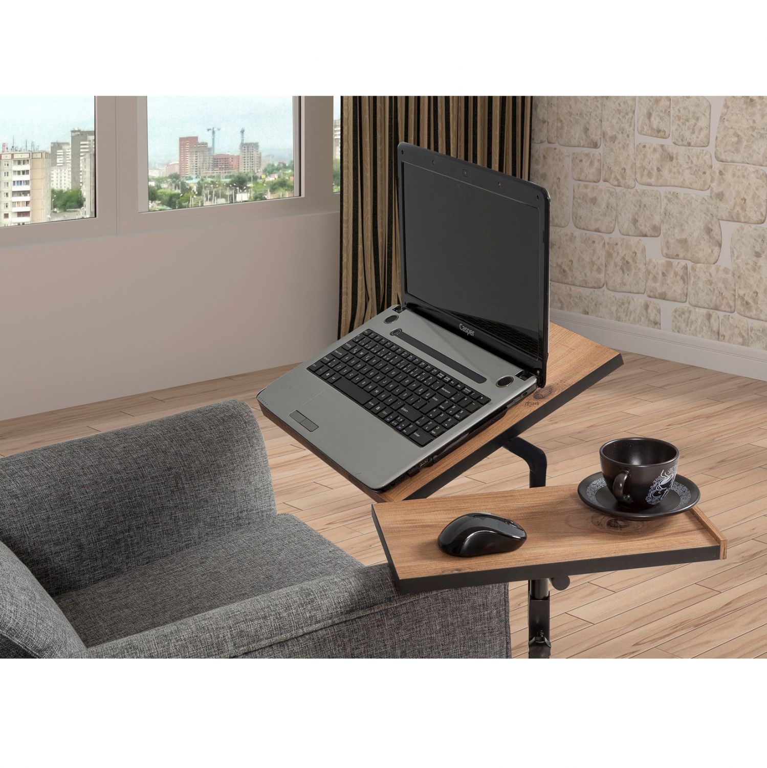 ΓΡΑΦΕΙΟ ΡΥΘΜΙΖΟΜΕΝΟ ΓΙΑ LAPTOP 67x45,4x62-87 εκ. 5
