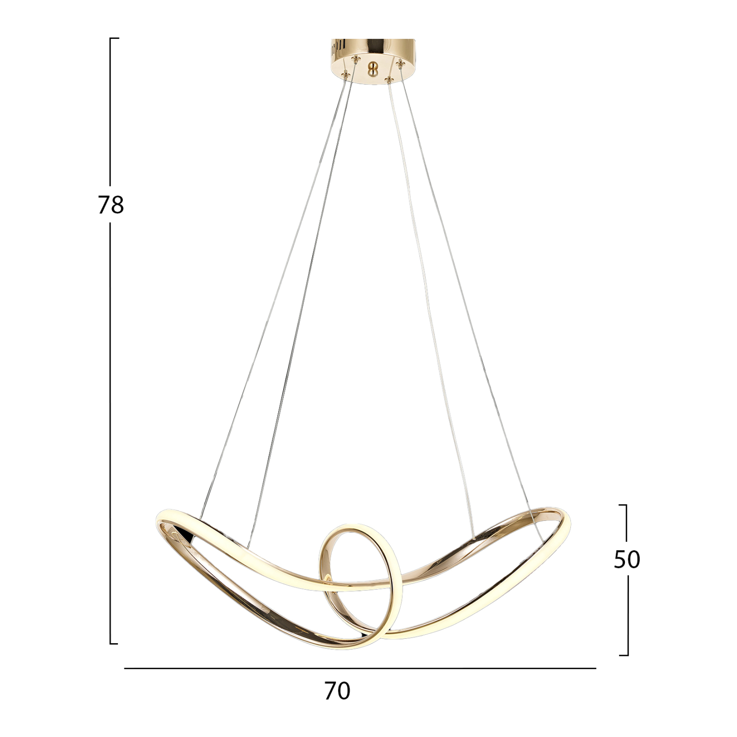 ΦΩΤΙΣΤΙΚΟ ΟΡΟΦΗΣ LED ΧΡΥΣΟ 70x78 εκ. 2
