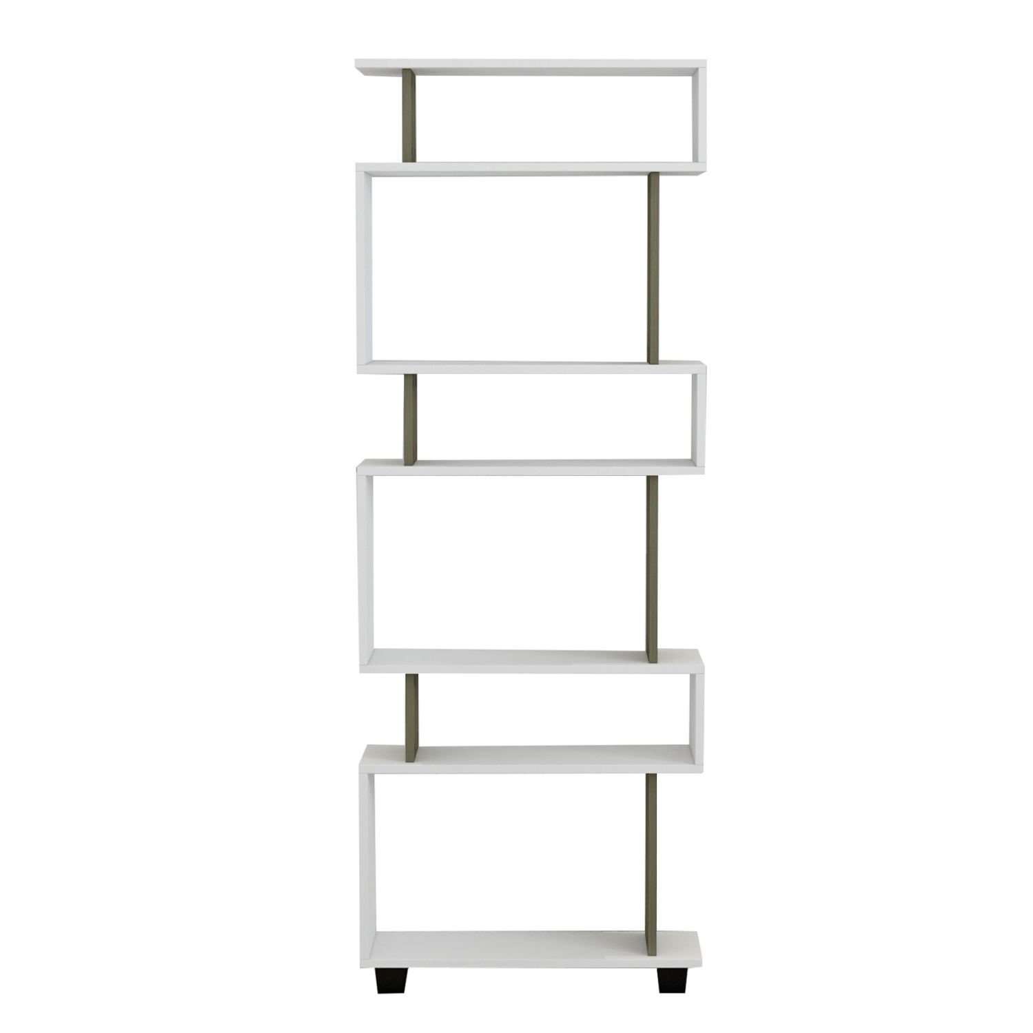 ΒΙΒΛΙΟΘΗΚΗ ΜΕΛΑΜΙΝΗΣ OWLOLIVE GREY ΛΕΥΚΟ 60x19,5x165Yεκ. 3