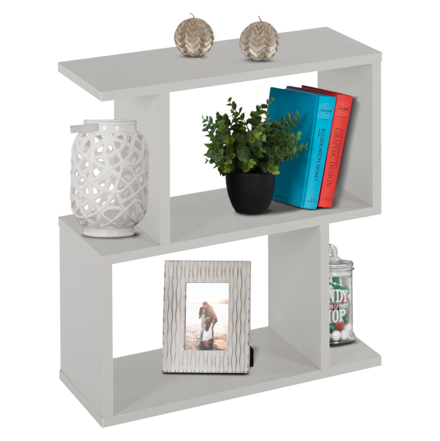 ΒΟΗΘΗΤΙΚΟ ΤΡΑΠΕΖΙ ΜΕ ΡΑΦΙΑ AMABELLA ΜΕΛΑΜΙΝΗ ΛΕΥΚΗ 45x17x52Yεκ. 1