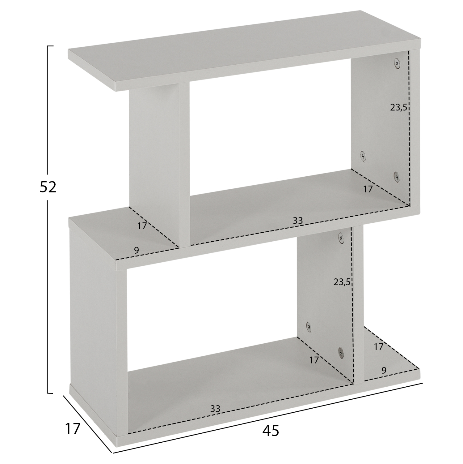 ΒΟΗΘΗΤΙΚΟ ΤΡΑΠΕΖΙ ΜΕ ΡΑΦΙΑ AMABELLA ΜΕΛΑΜΙΝΗ ΛΕΥΚΗ 45x17x52Yεκ. 2
