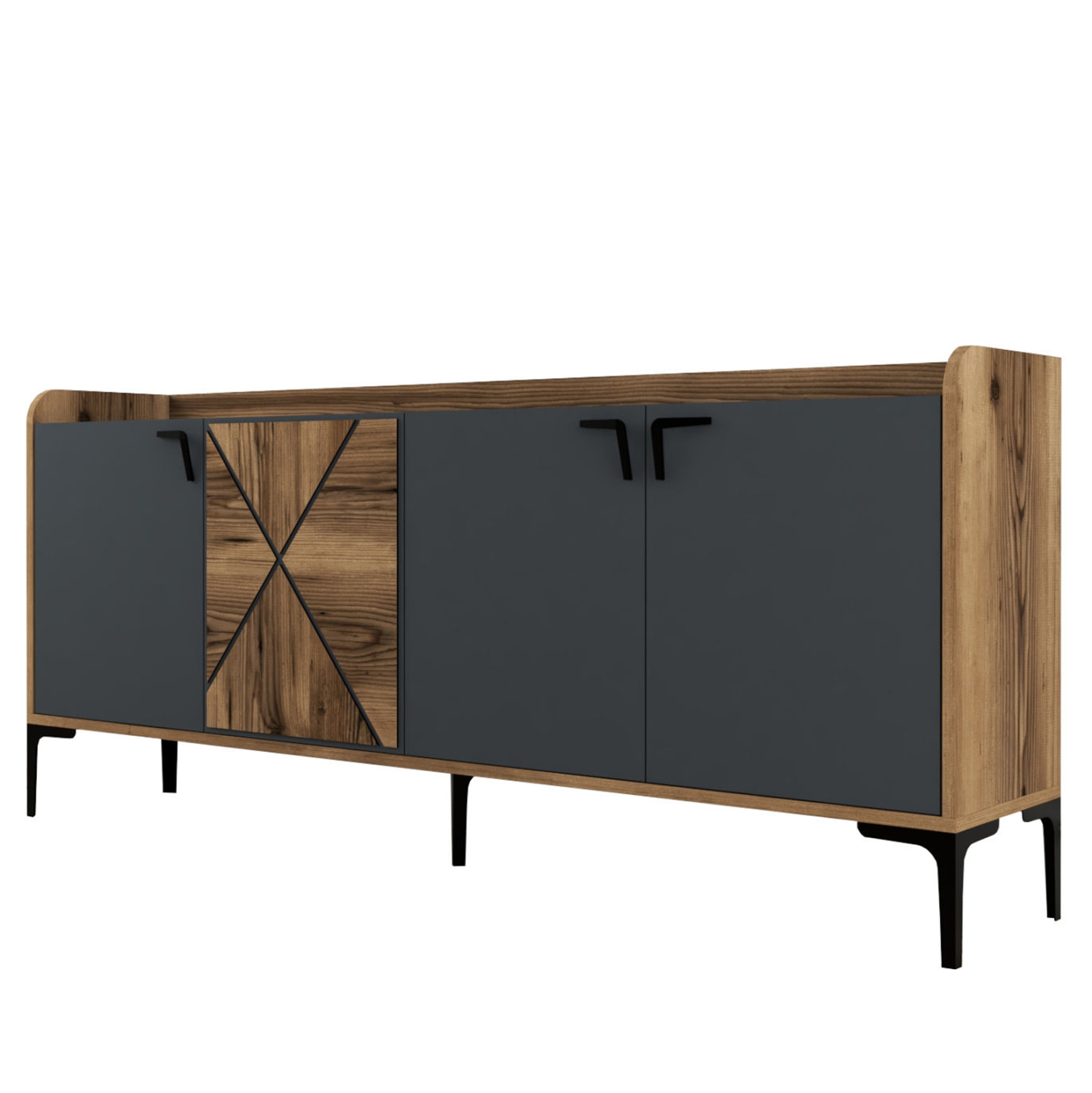 ΜΠΟΥΦΕΣ ΜΕΛΑΜΙΝΗΣ ΚΑΡΥΔΙ ΚΑΙ ΑΝΘΡΑΚΙ 180x35x78Yεκ. 7