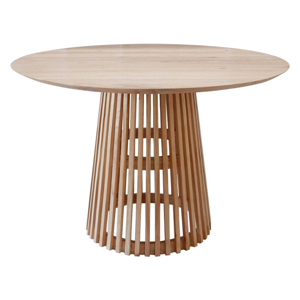 ΤΡΑΠΕΖΙ ΤΡΑΠΕΖΑΡΙΑΣ FRANTZ ΑΠΟ ΜΑΣΙΦ ΞΥΛΟ MINDI ΦΥΣΙΚΟ Φ150x78εκ.HM9457.01 2