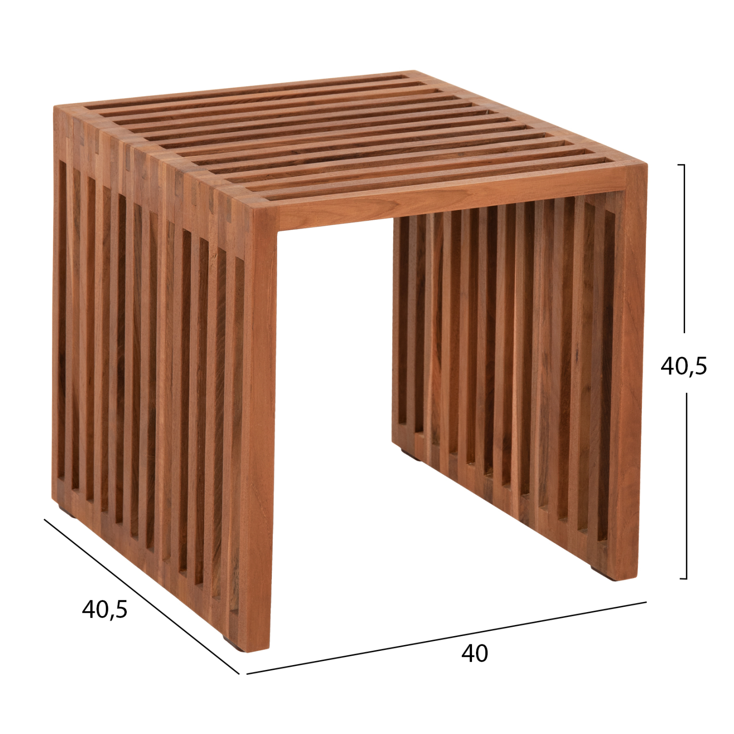 ΤΡΑΠΕΖΙ ΣΑΛΟΝΙΟΥ ΒΟΗΘΗΤΙΚΟ ΑΠΟ ΞΥΛΟ ΤΕΑΚ ΦΥΣΙΚΟ ΧΡΩΜΑ 1ΤΜΧ 40x40,5x40,5Υ εκ. 2