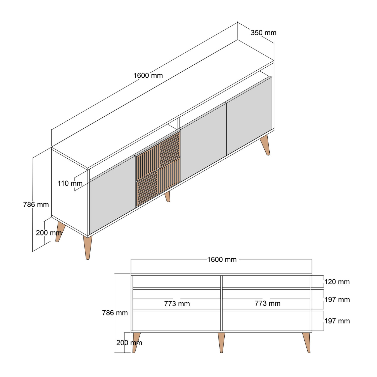 ΜΠΟΥΦΕΣ ΜΕΛΑΜΙΝΗΣ ΚΑΡΥΔΙ ΜΕ ΟΨΗ ΜΑΥΡΟΥ ΜΑΡΜΑΡΟΥ 160x35x78Υ εκ. 2