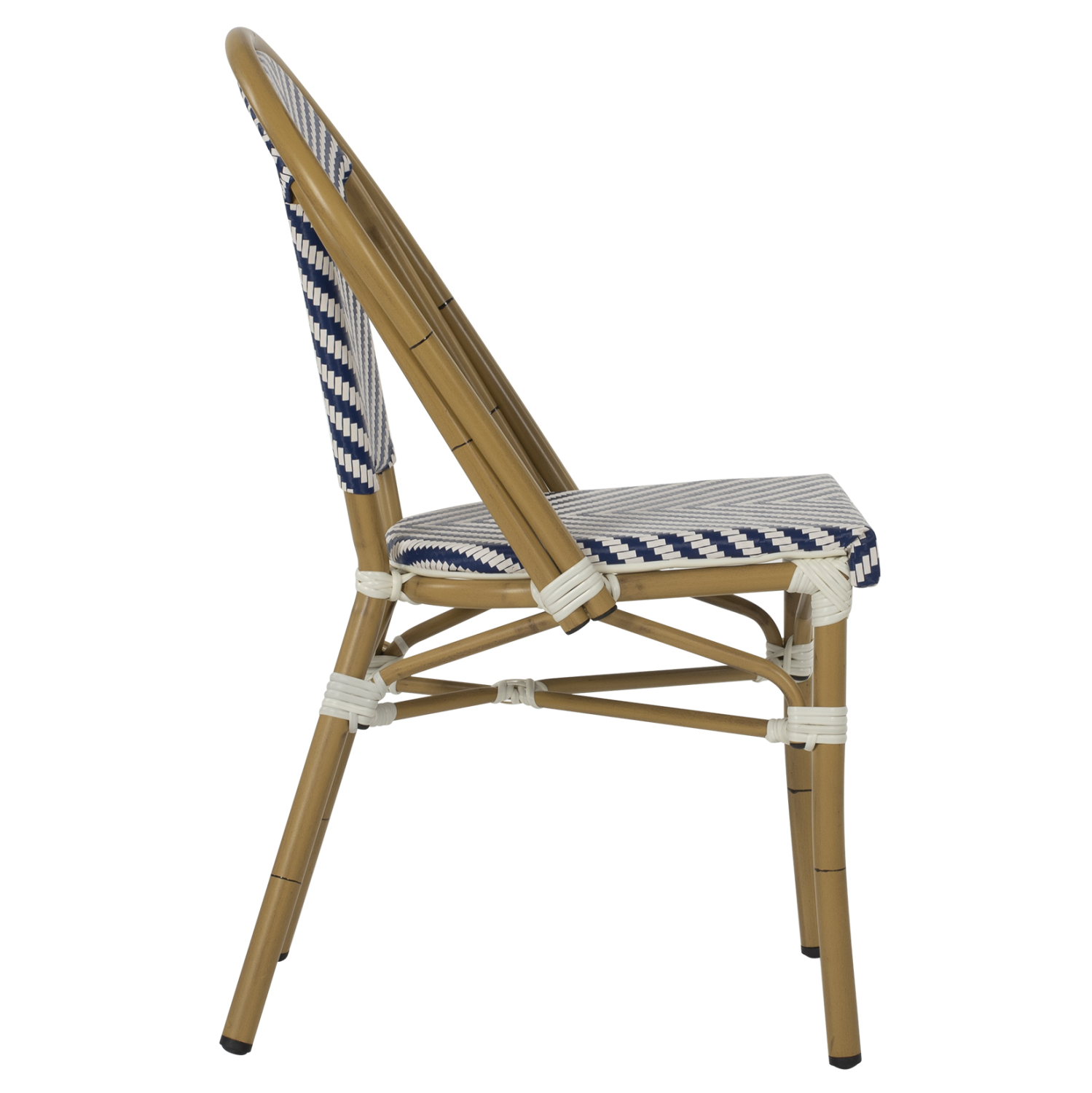 ΚΑΡΕΚΛΑ BAMBOO LOOK ΜΠΛΕ-ΛΕΥΚΟ 46x56x88Y εκ. 4