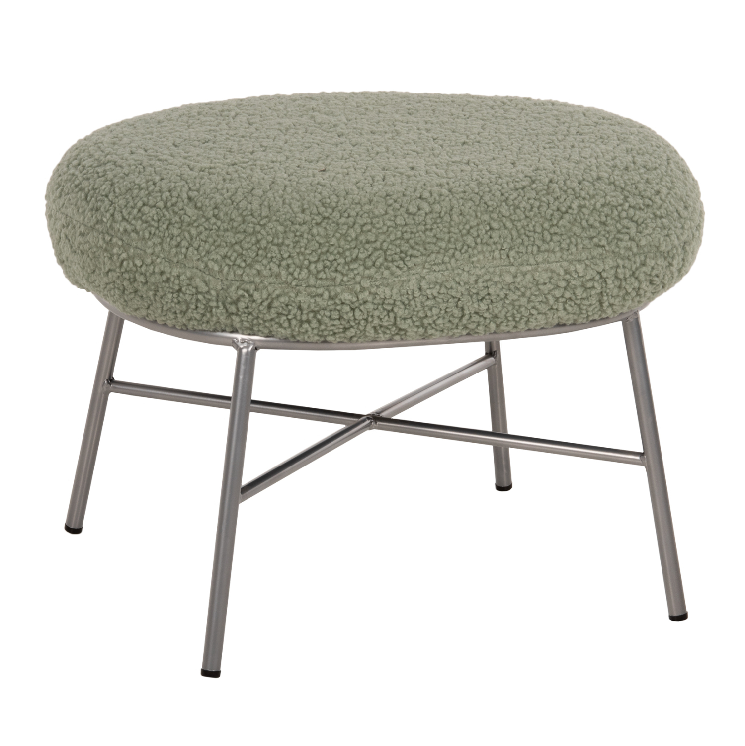 ΣΚΑΜΠΟ ΥΠΟΠΟΔΙΟ TRUDI ΜΠΟΥΚΛΕ ΦΥΣΤΙΚΙ ΜΕ ΑΣΗΜΙ ΒΑΣΗ 56x47x40Υ εκ. 1