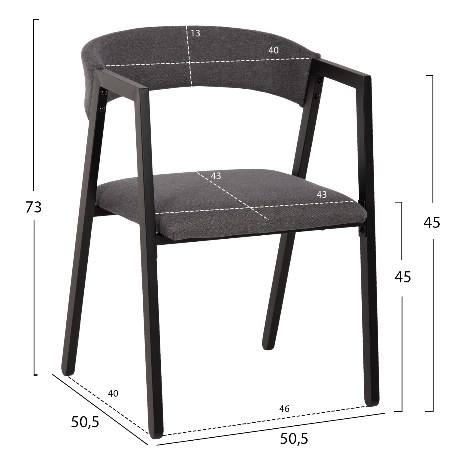 ΣΕΤ ΤΡΑΠΕΖΑΡΙΑΣ JAY 5ΤΜΧ ΚΑΡΥΔΙ ΤΡΑΠΕΖΙ-ΓΚΡΙ ΚΑΡΕΚΛΕΣ 120x70x76Υεκ. 3