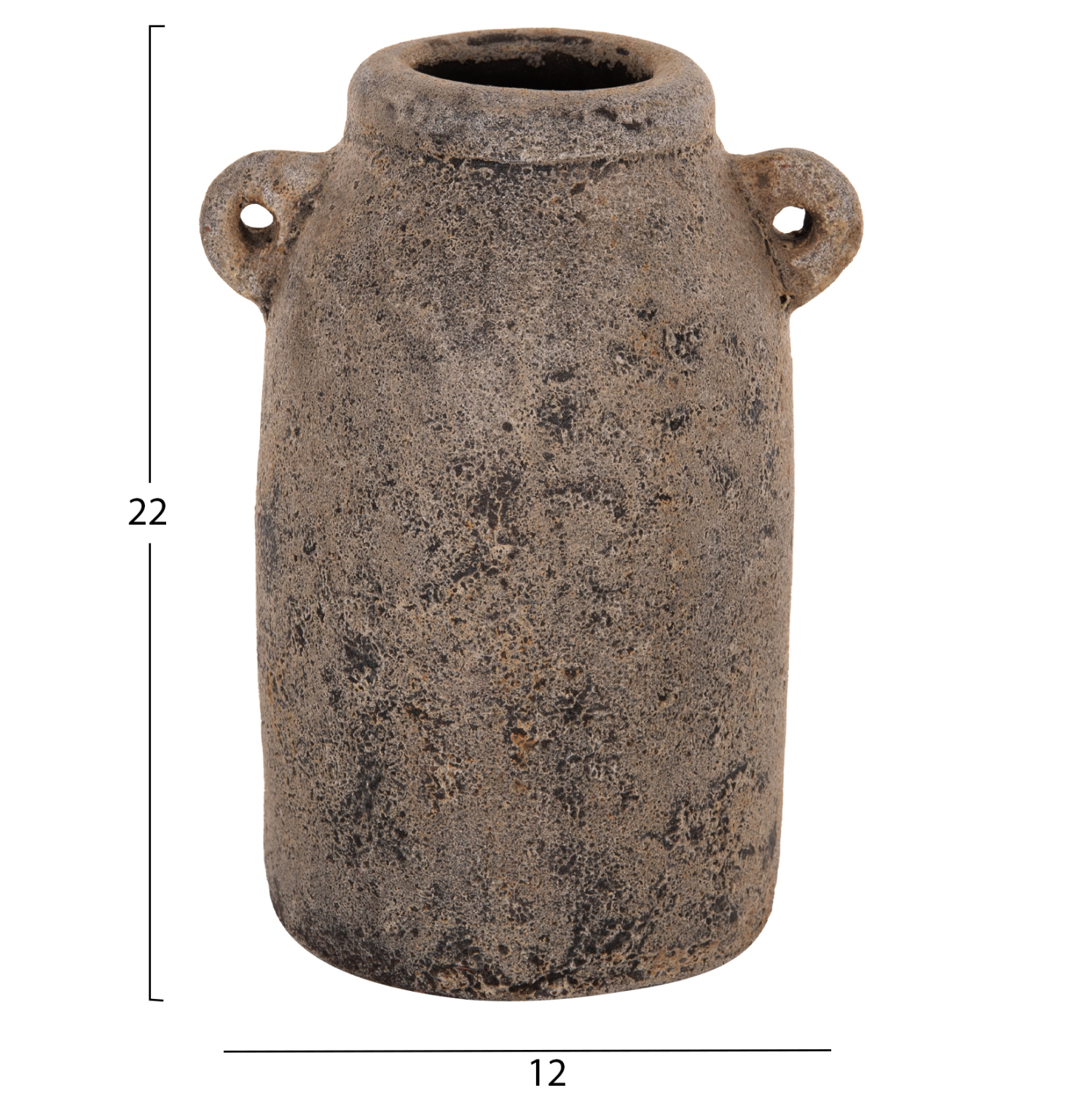 ΔΙΑΚΟΣΜΗΤΙΚA ΣΕΤ 3ΤΜΧ ΒΑΖA ΑΠΟ TERRACOTTA ΓΚΡΙ Φ12Χ22Υ εκ 2