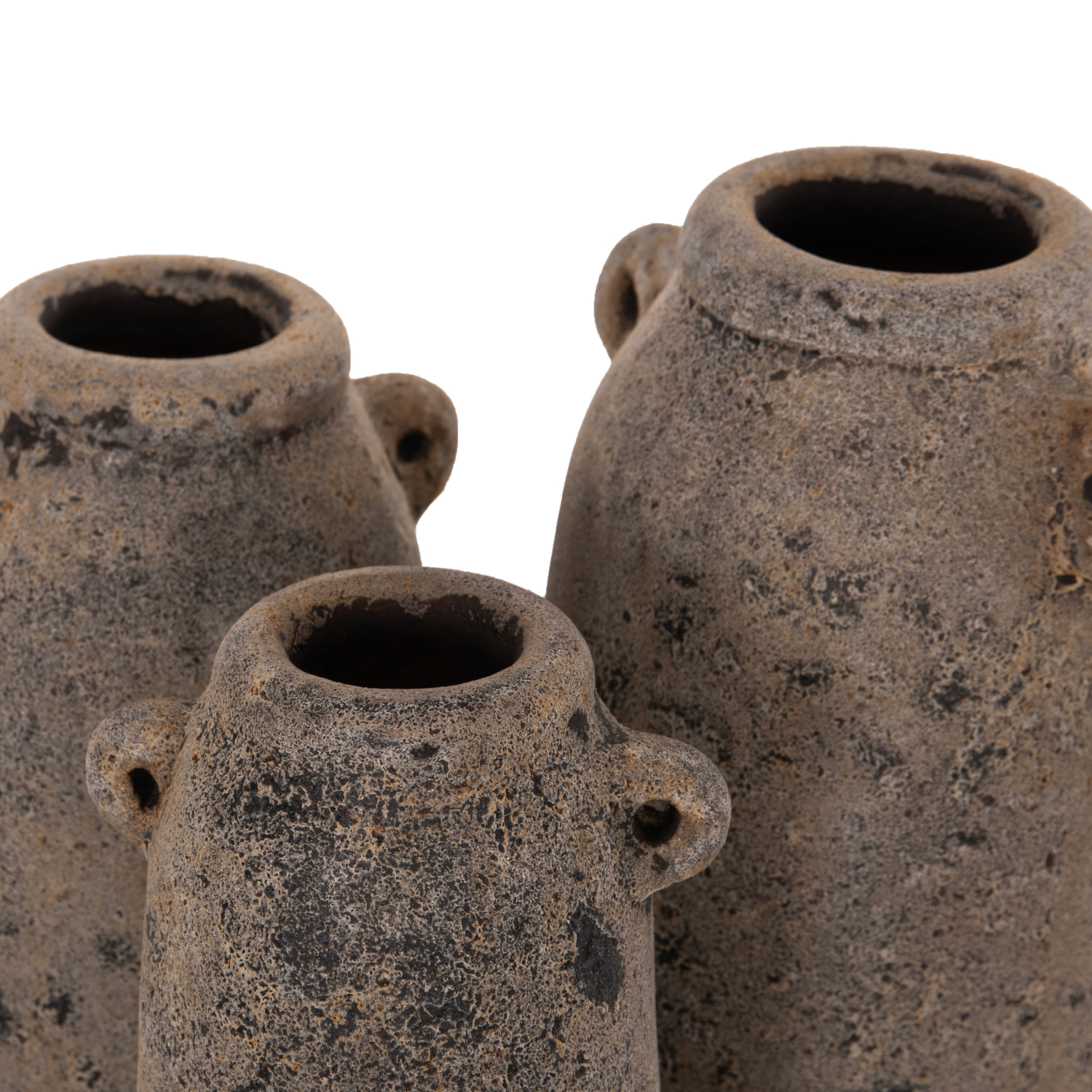 ΔΙΑΚΟΣΜΗΤΙΚA ΣΕΤ 3ΤΜΧ ΒΑΖA ΑΠΟ TERRACOTTA ΓΚΡΙ Φ12Χ22Υ εκ 6