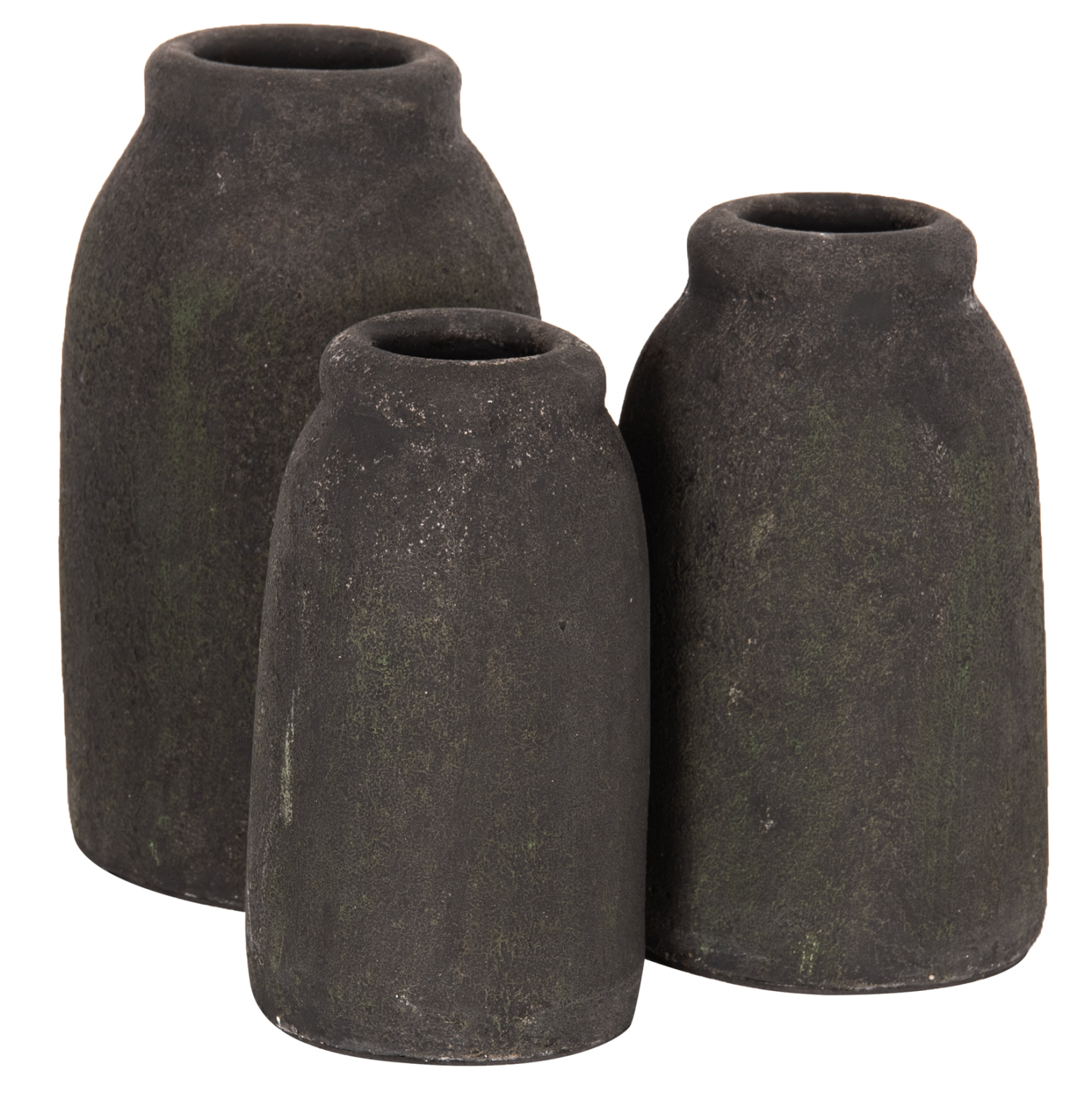 ΔΙΑΚΟΣΜΗΤΙΚA ΒΑΖA ΑΠΟ TERRACOTTA ΑΝΘΡΑΚΙ Φ12Χ22Υ εκ 1