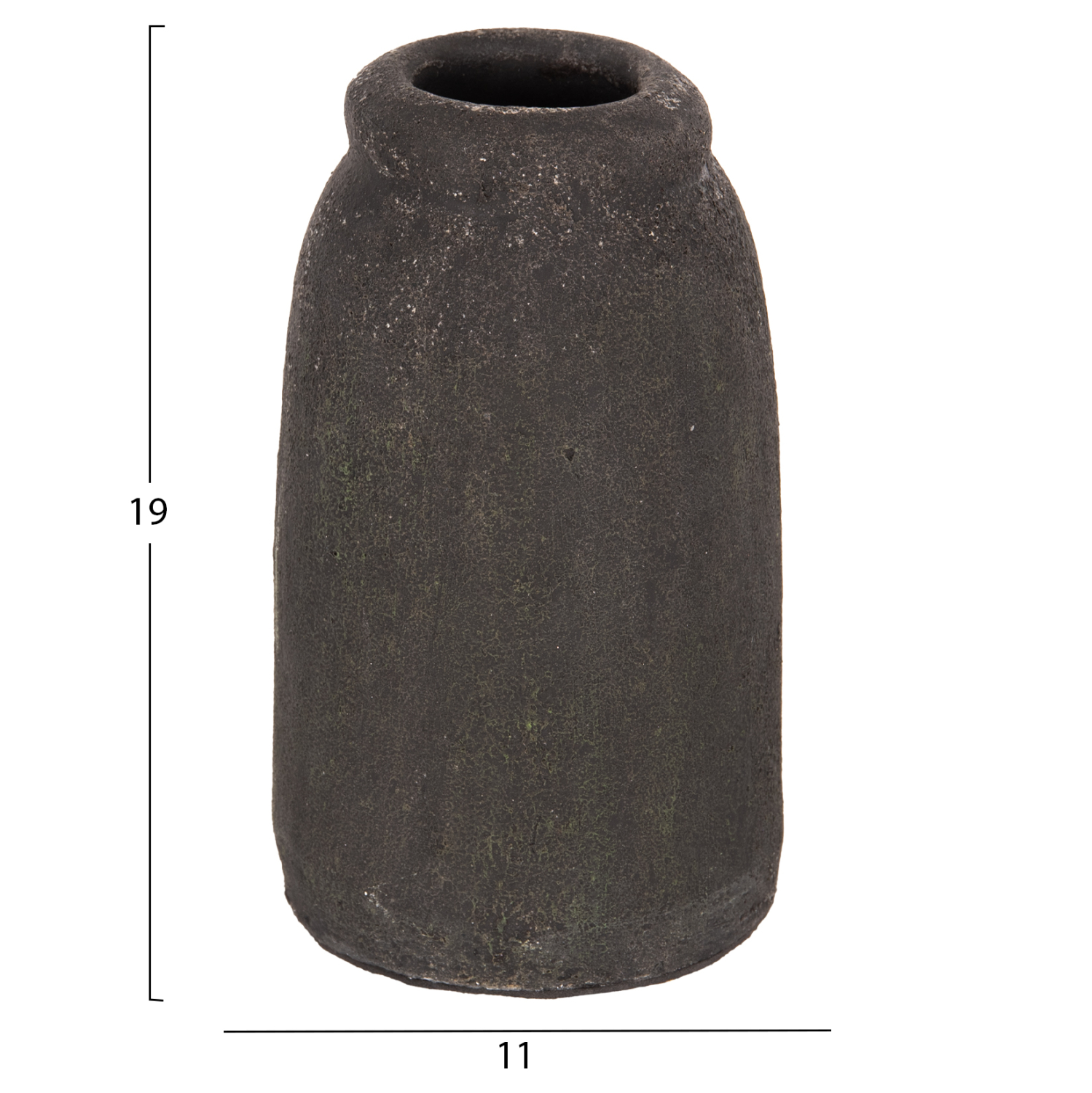 ΔΙΑΚΟΣΜΗΤΙΚA ΒΑΖA ΑΠΟ TERRACOTTA ΑΝΘΡΑΚΙ Φ12Χ22Υ εκ 3