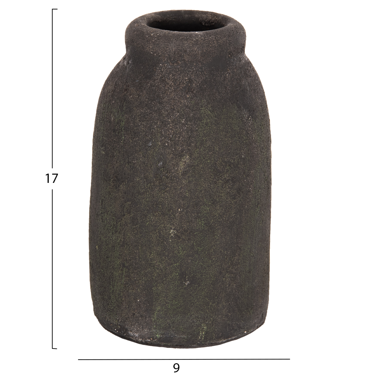ΔΙΑΚΟΣΜΗΤΙΚA ΒΑΖA ΑΠΟ TERRACOTTA ΑΝΘΡΑΚΙ Φ12Χ22Υ εκ 4