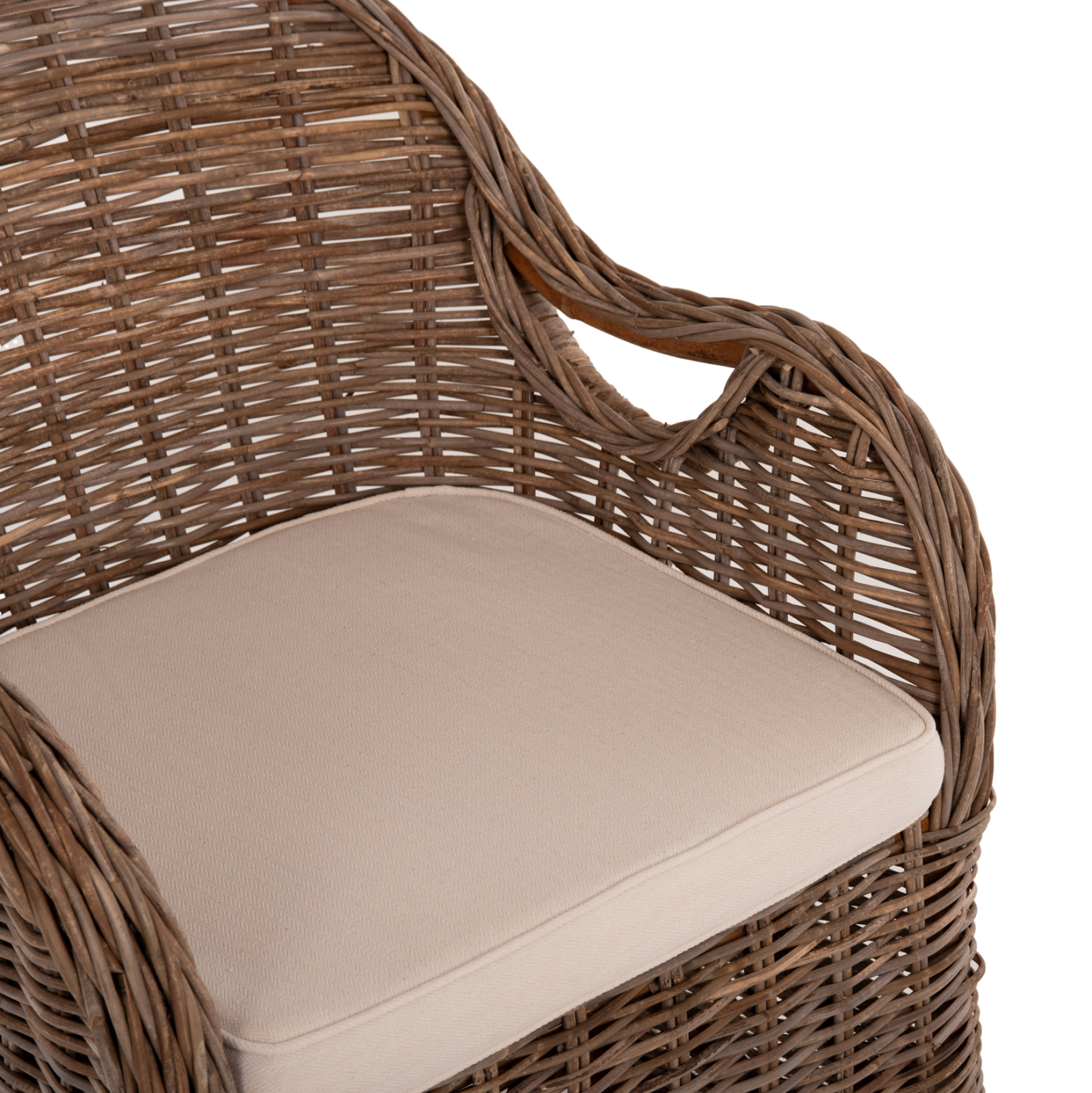 ΠΟΛΥΘΡΟΝΑ ΜΕ ΕΚΡΟΥ ΜΑΞΙΛΑΡΙ KEYLA ΚΑΦΕ RATTAN 63x65x87Υεκ. 7