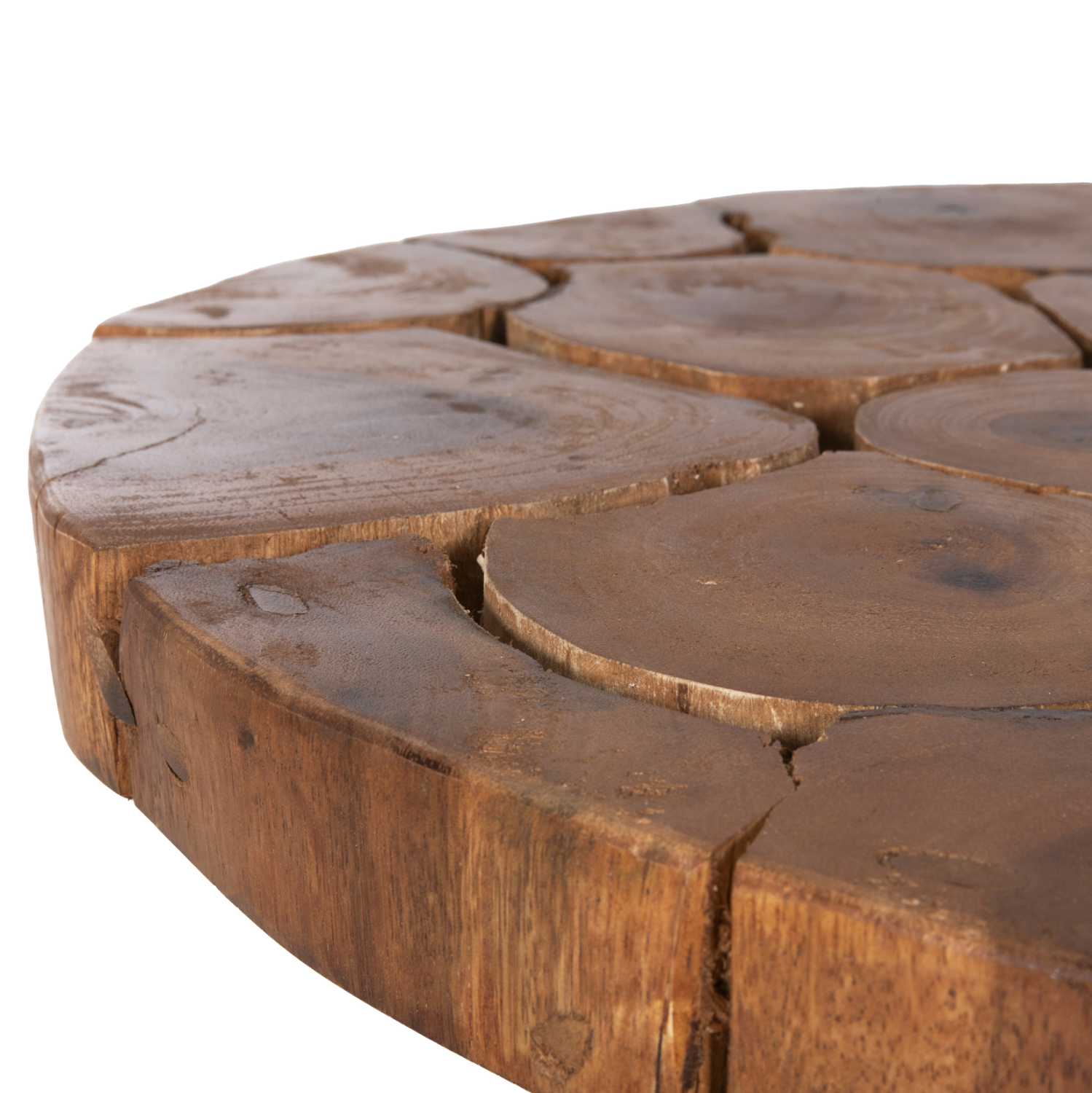 ΤΡΑΠΕΖΙ ΣΑΛΟΝΙΟΥ RIBBEN ΞΥΛΟ SUAR ΦΥΣΙΚΟ-ΜΑΥΡΑ ΜΕΤΑΛΛΙΚΑ ΠΟΔΙΑ Φ80x45Υεκ. 5