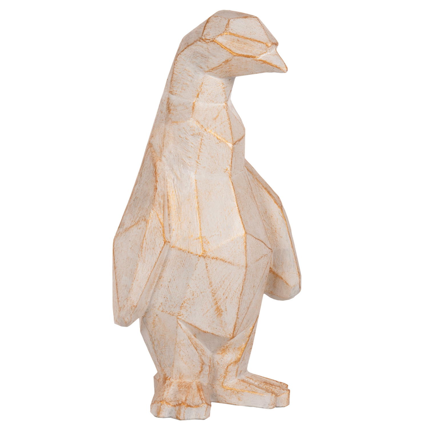 ΔΙΑΚΟΣΜΗΤΙΚΟ ΔΑΠΕΔΟΥ PENGUIN GRC ΣΕ ΛΕΥΚΗ ΠΑΤΙΝΑ ΜΕ ΧΡΥΣΕΣ ΛΕΠΤΟΜΕΡΕΙΕΣ 30x20x60Υεκ. 1
