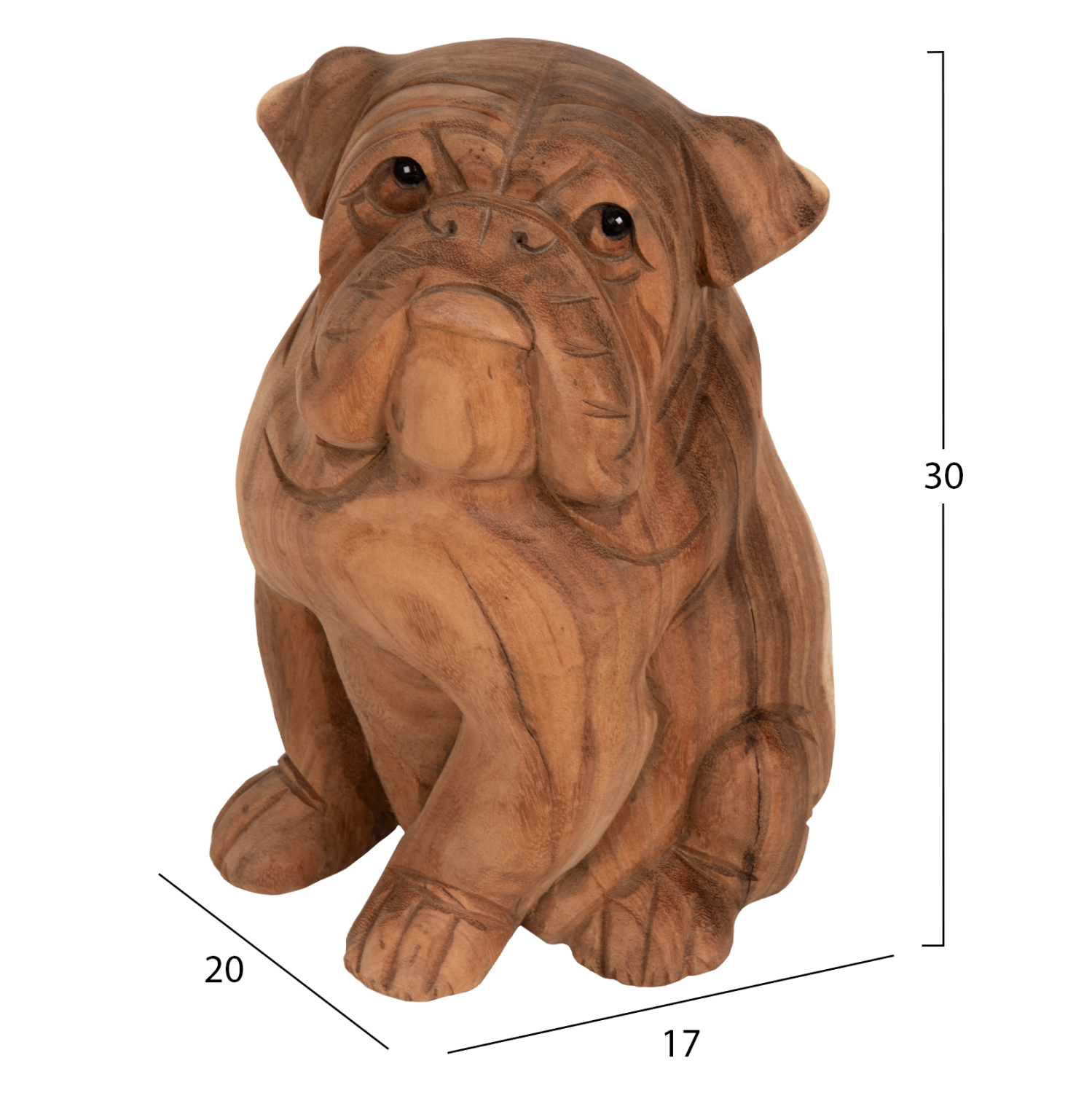 ΔΙΑΚΟΣΜΗΤΙΚΟ ΔΑΠΕΔΟΥ DOZER BULLDOG ΞΥΛΟ SUAR ΣΕ ΦΥΣΙΚΟ ΧΡΩΜΑ 20x17x30Υεκ. 2