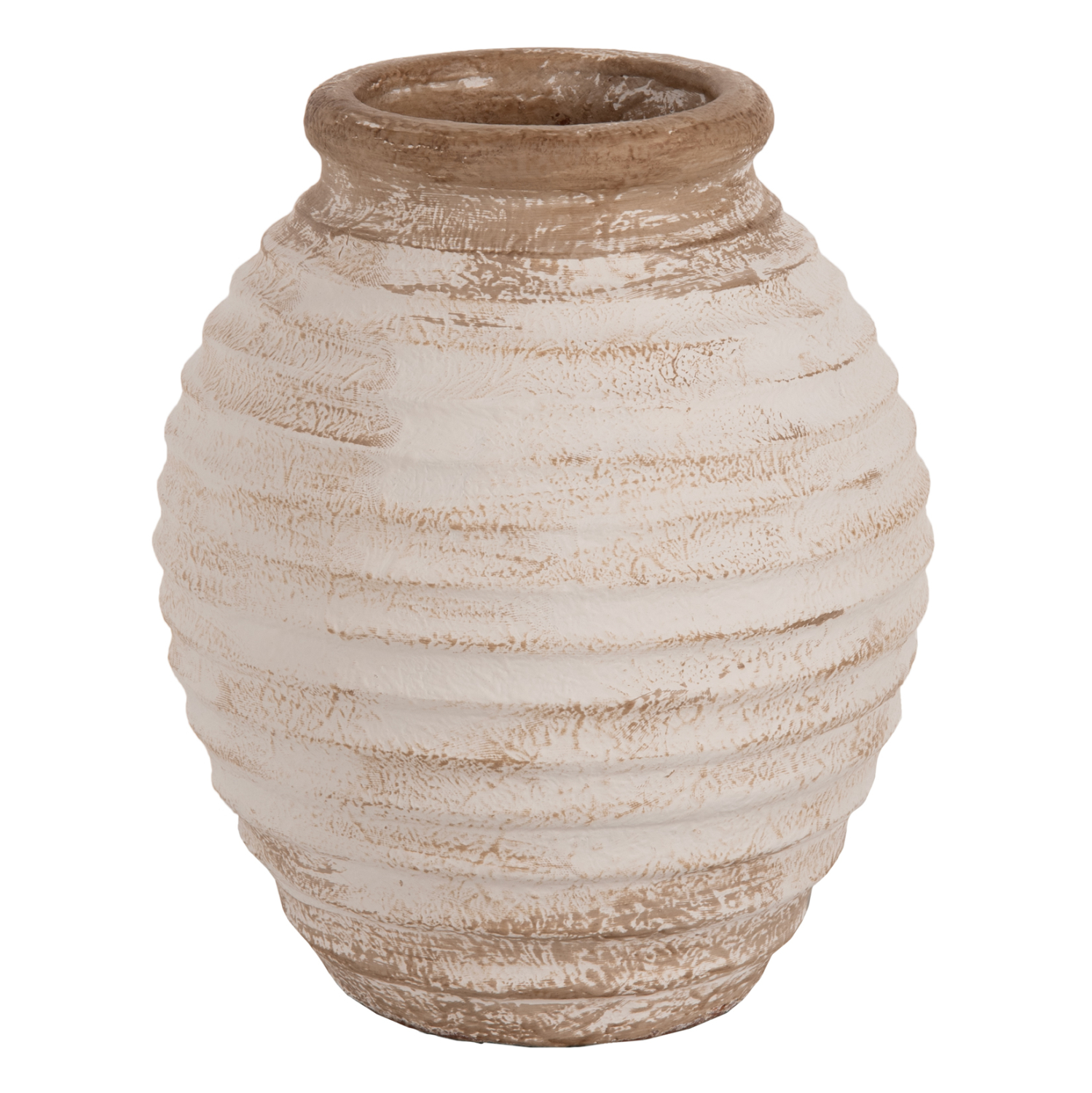 ΔΙΑΚΟΣΜΗΤΙΚΟ ΒΑΖΟ PYDNA ΣΕ ANTIQUE ΛΕΥΚΟ ΜΠΕΖ ΧΡΩΜΑ Φ25x30Y εκ. 3