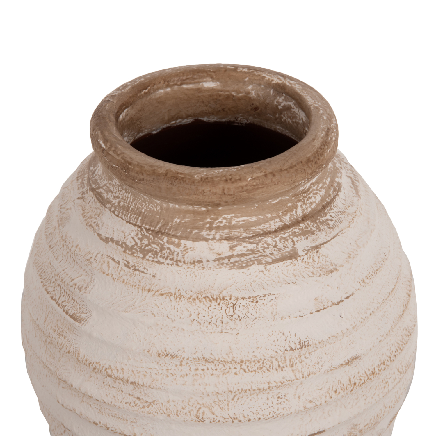 ΔΙΑΚΟΣΜΗΤΙΚΟ ΒΑΖΟ PYDNA ΣΕ ANTIQUE ΛΕΥΚΟ ΜΠΕΖ ΧΡΩΜΑ Φ25x30Y εκ. 5