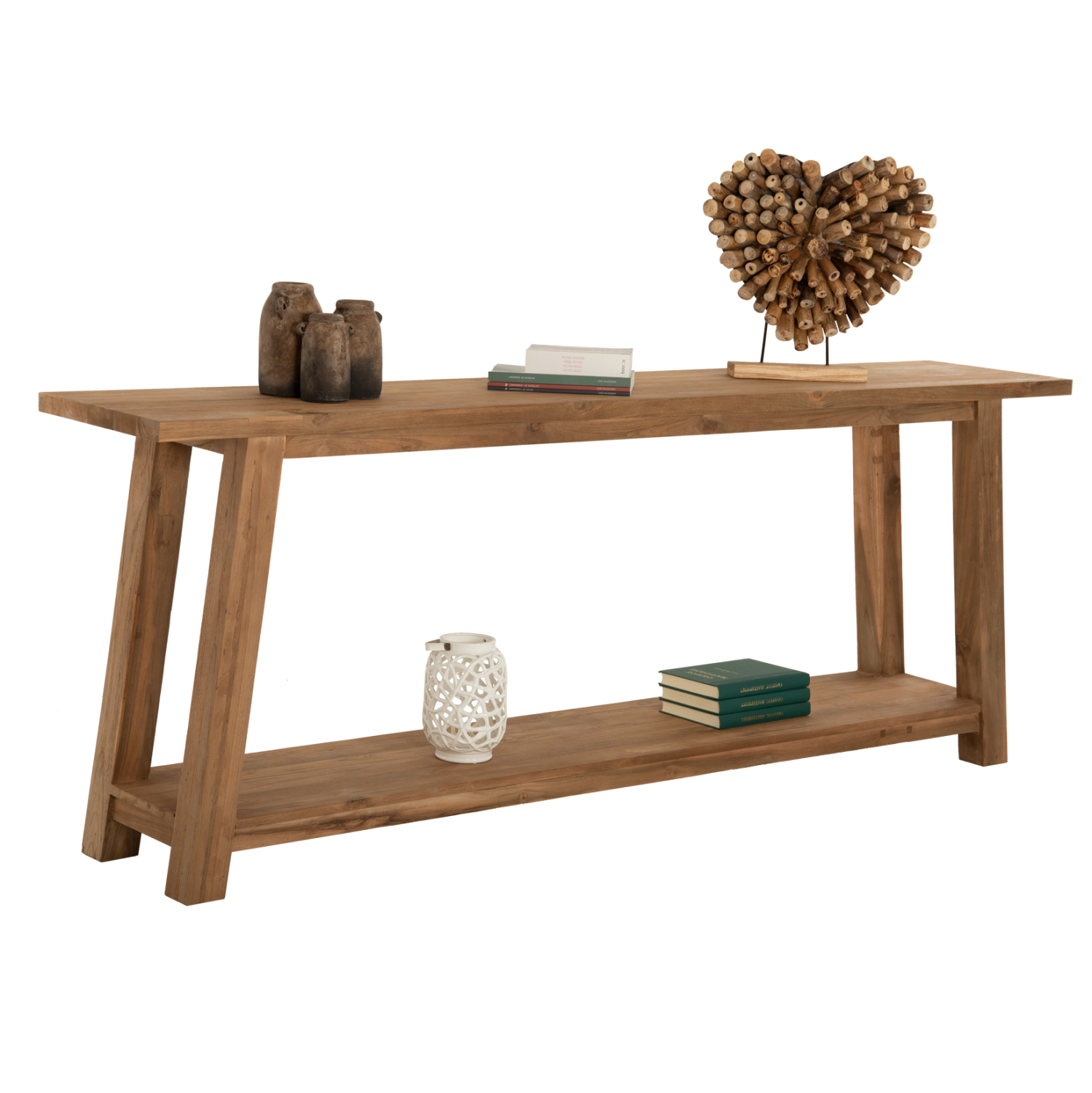 ΚΟΝΣΟΛΑ ΧΩΡΙΣ ΣΥΡΤΑΡΙ ΑΠΟ ΑΝΑΚΥΚΛΩΜΕΝΟ ΞΥΛΟ ΤΕΑΚ 240x45x91Υεκ. 1