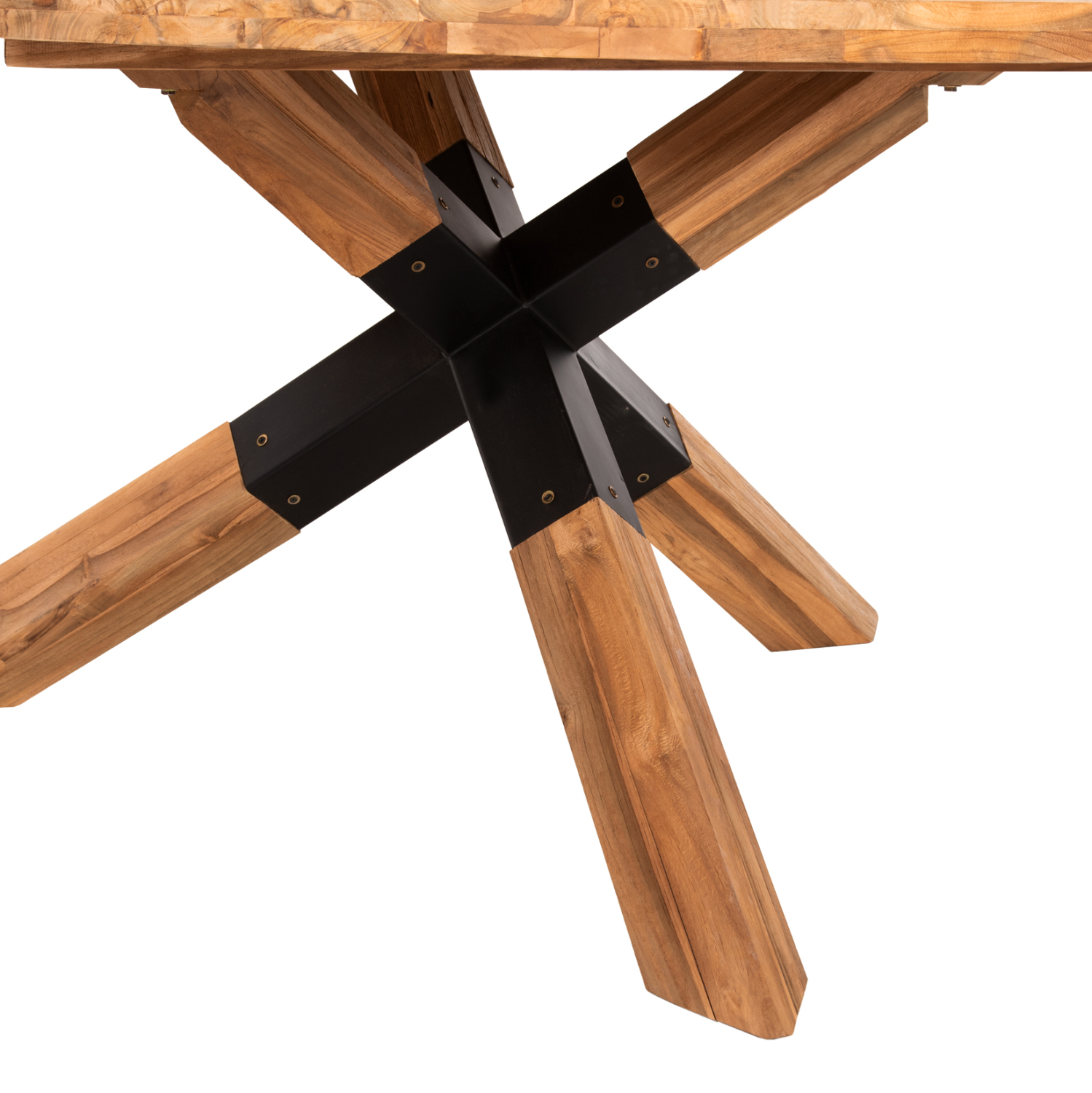 ΤΡΑΠΕΖΙ ΤΡΑΠΕΖΑΡΙΑΣ ΣΤΡΟΓΓΥΛΟ KATTE ΞΥΛΟ ΤΕΑΚ-ΧΙΑΣΤΙ ΠΟΔΙΑ ΜΕ ΜΕΤΑΛΛΟ Φ150x78Υεκ. 5