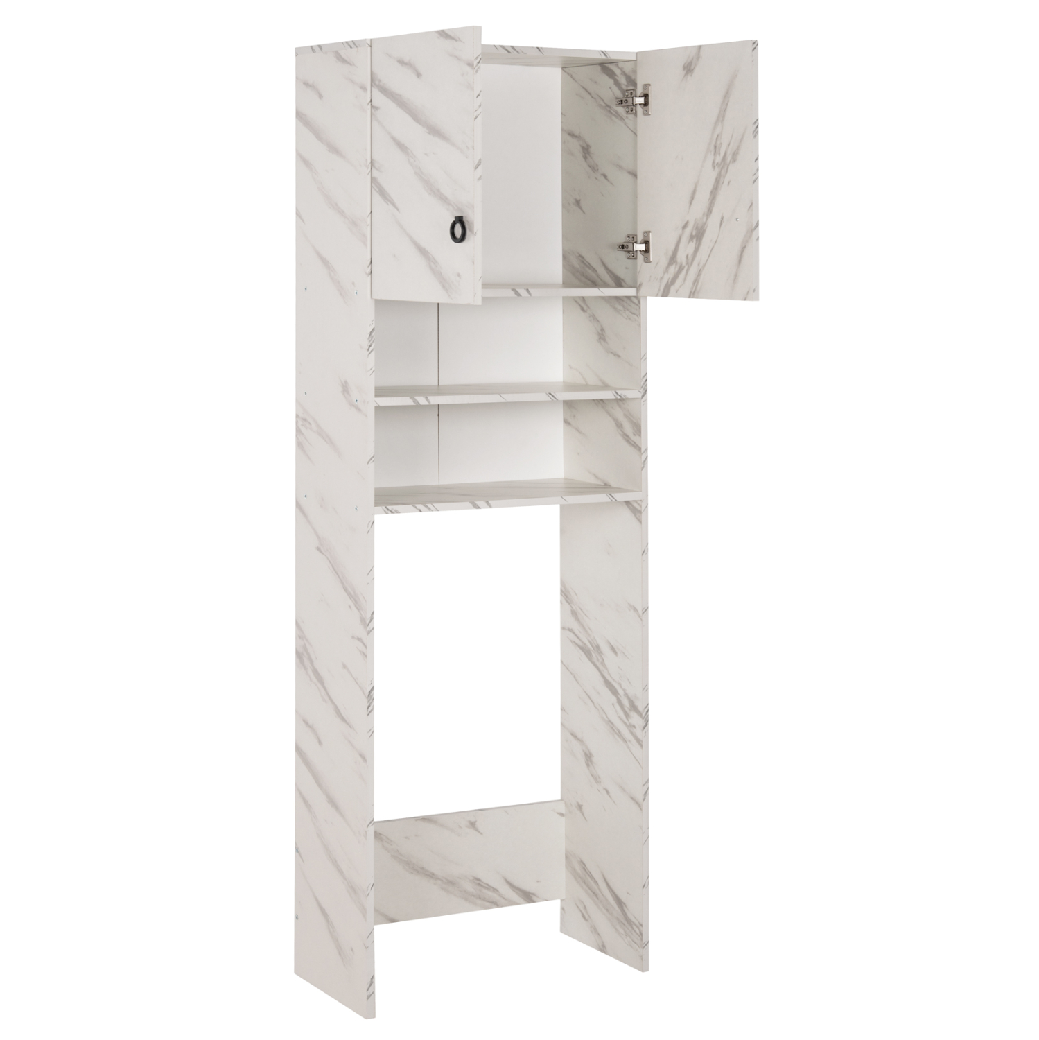 ΕΠΙΠΛΟ ΠΛΥΝΤΗΡΙΟΥ ΜΕ ΡΑΦΙΑ&ΝΤΟΥΛΑΠΙ TERRY ΛΕΥΚΟ ΜΑΡΜΑΡΟ ΕΦΕ 64Χ29Χ181Υεκ. 3