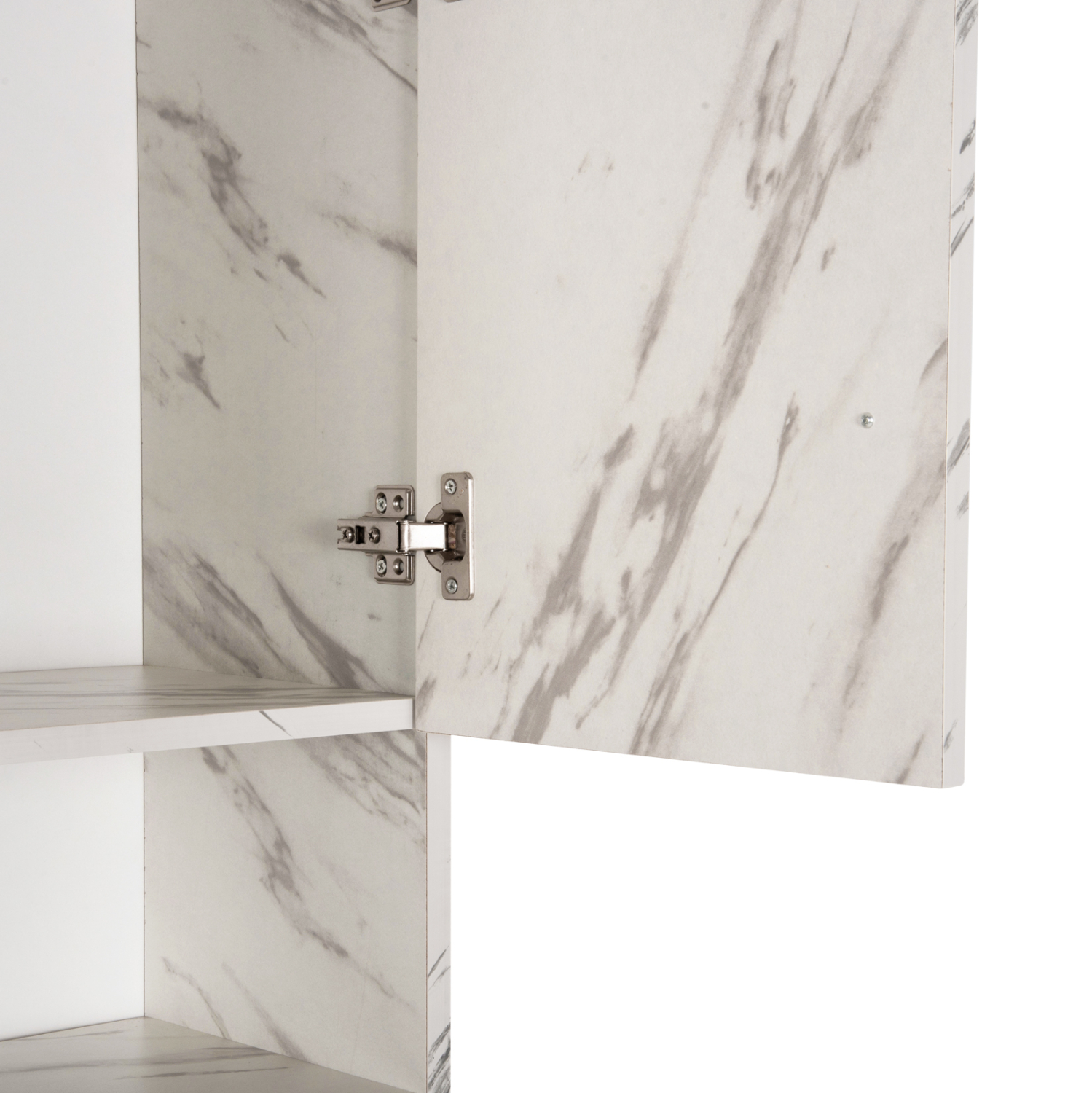 ΕΠΙΠΛΟ ΠΛΥΝΤΗΡΙΟΥ ΜΕ ΡΑΦΙΑ&ΝΤΟΥΛΑΠΙ TERRY ΛΕΥΚΟ ΜΑΡΜΑΡΟ ΕΦΕ 64Χ29Χ181Υεκ. 9