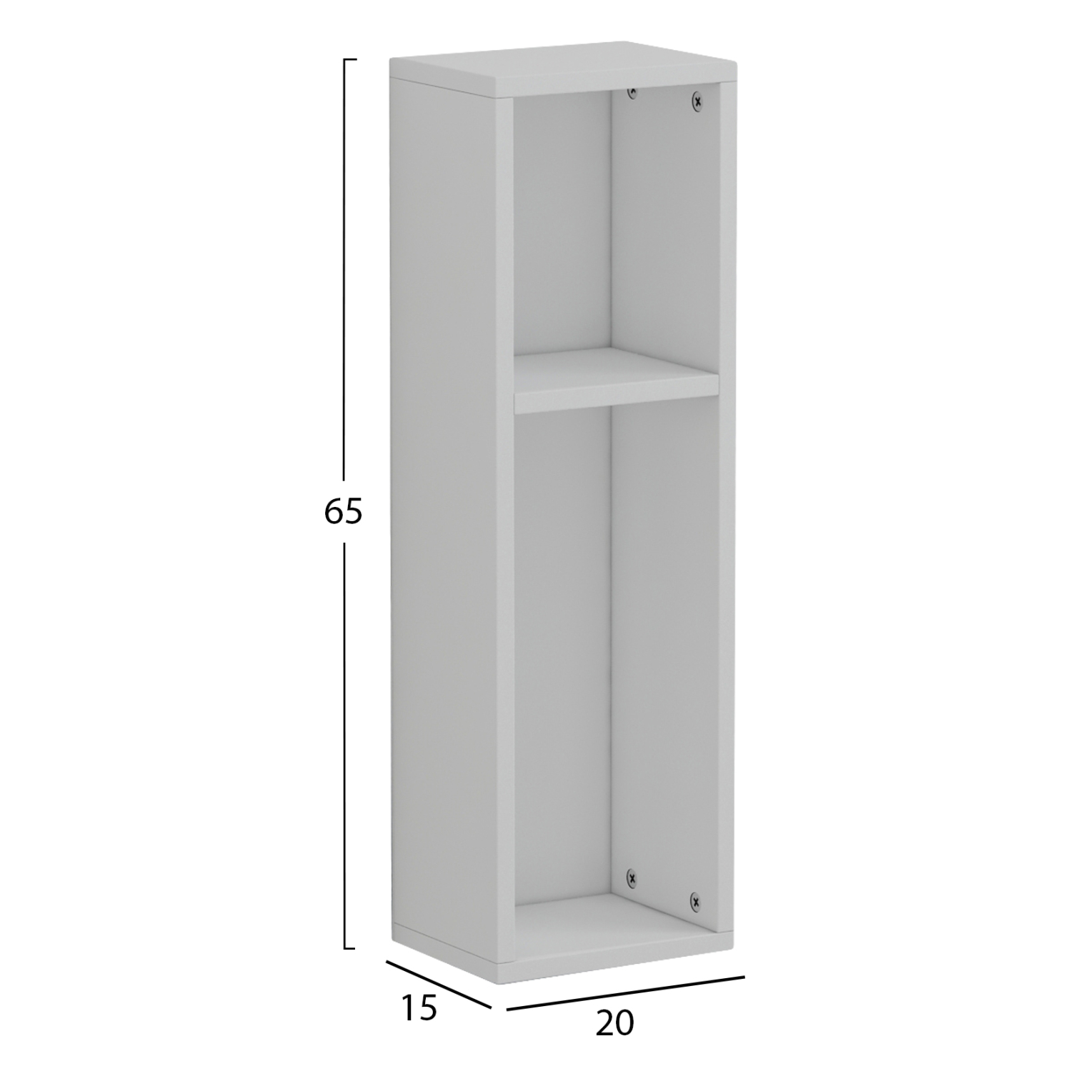 ΚΟΜΟΔΙΝΟ ΕΠΙΤΟΙΧΙΟ BONEN ΜΕΛΑΜΙΝΗ ΣΕ ΛΕΥΚΟ 20x15x65Y εκ. 2
