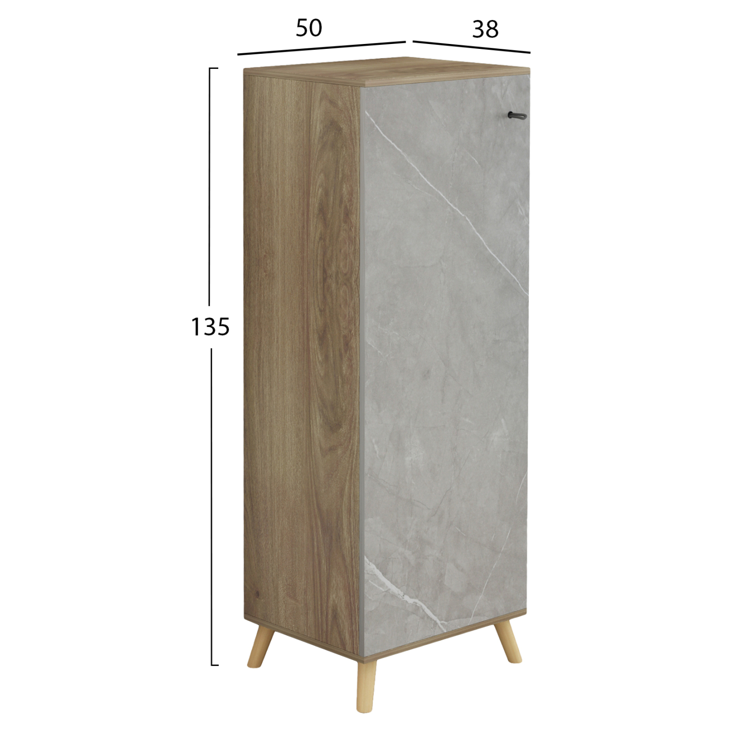 ΠΑΠΟΥΤΣΟΘΗΚΗ-ΝΤΟΥΛΑΠΙ ALVARO ΜΕΛΑΜΙΝΗ SONAMA-STONE TEXTURE 50Χ38Χ135Yεκ. 2