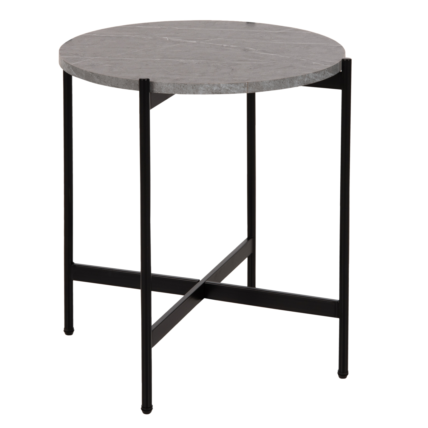 ΒΟΗΘΗΤΙΚΟ ΤΡΑΠΕΖΙ MDF ΓΚΡΙ ΜΑΡΜΑΡΟ-ΜΑΥΡΗ ΜΕΤΑΛΛΙΚΗ ΒΑΣΗ Φ50x55Υεκ. 1