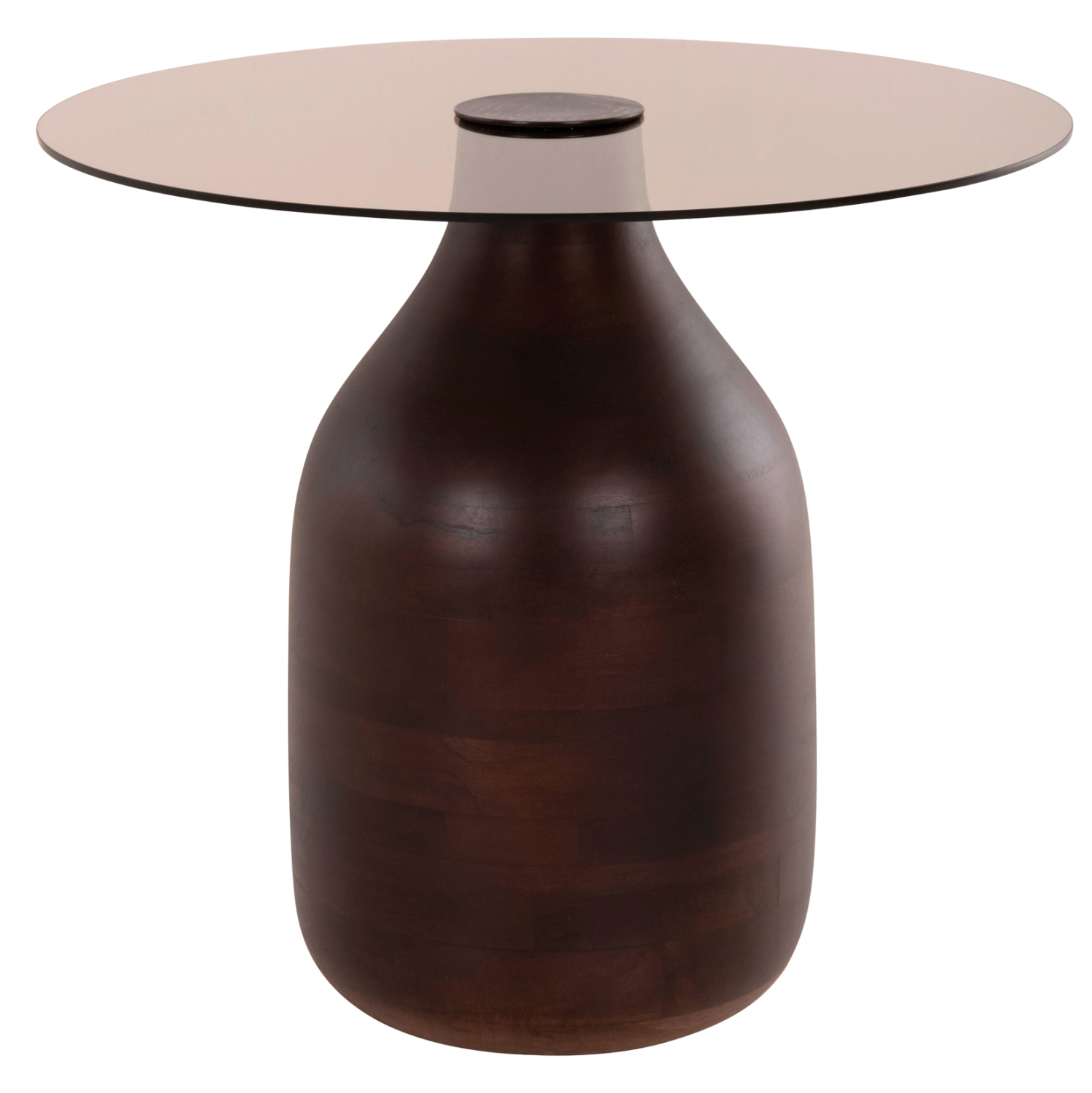 ΒΟΗΘΗΤΙΚΑ ΤΡΑΠΕΖΑΚΙΑ 2ΤΜΧ CHANG ΞΥΛΟ MANGO-ΓΥΑΛΙ TOP Φ55x49,5Υ & Φ40x36,5Υεκ. 3