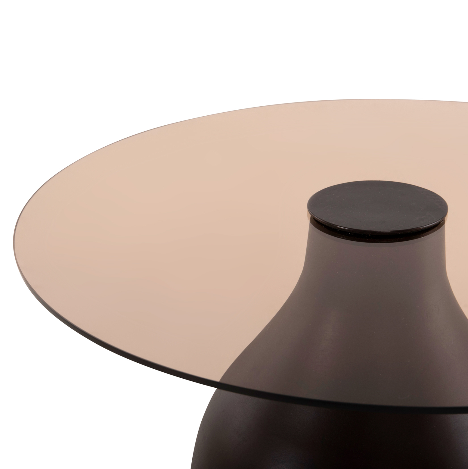 ΒΟΗΘΗΤΙΚΑ ΤΡΑΠΕΖΑΚΙΑ 2ΤΜΧ CHANG ΞΥΛΟ MANGO-ΓΥΑΛΙ TOP Φ55x49,5Υ & Φ40x36,5Υεκ. 5