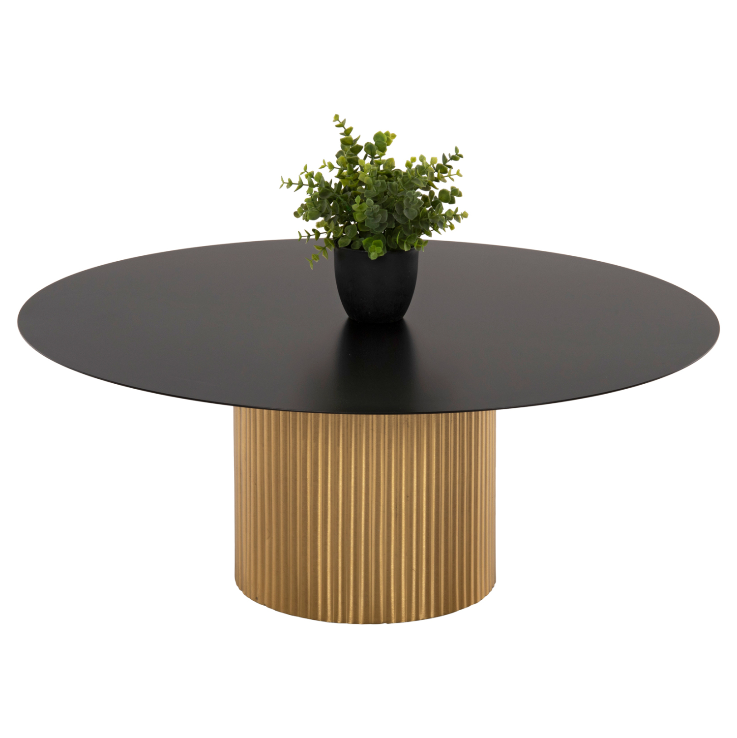 ΤΡΑΠΕΖΙ ΣΑΛΟΝΙΟΥ CLAD ΜΕΤΑΛΛΟ ΣΕ ΧΡΥΣΟ & ΜΑΥΡΟ Φ80x32Υεκ. 1