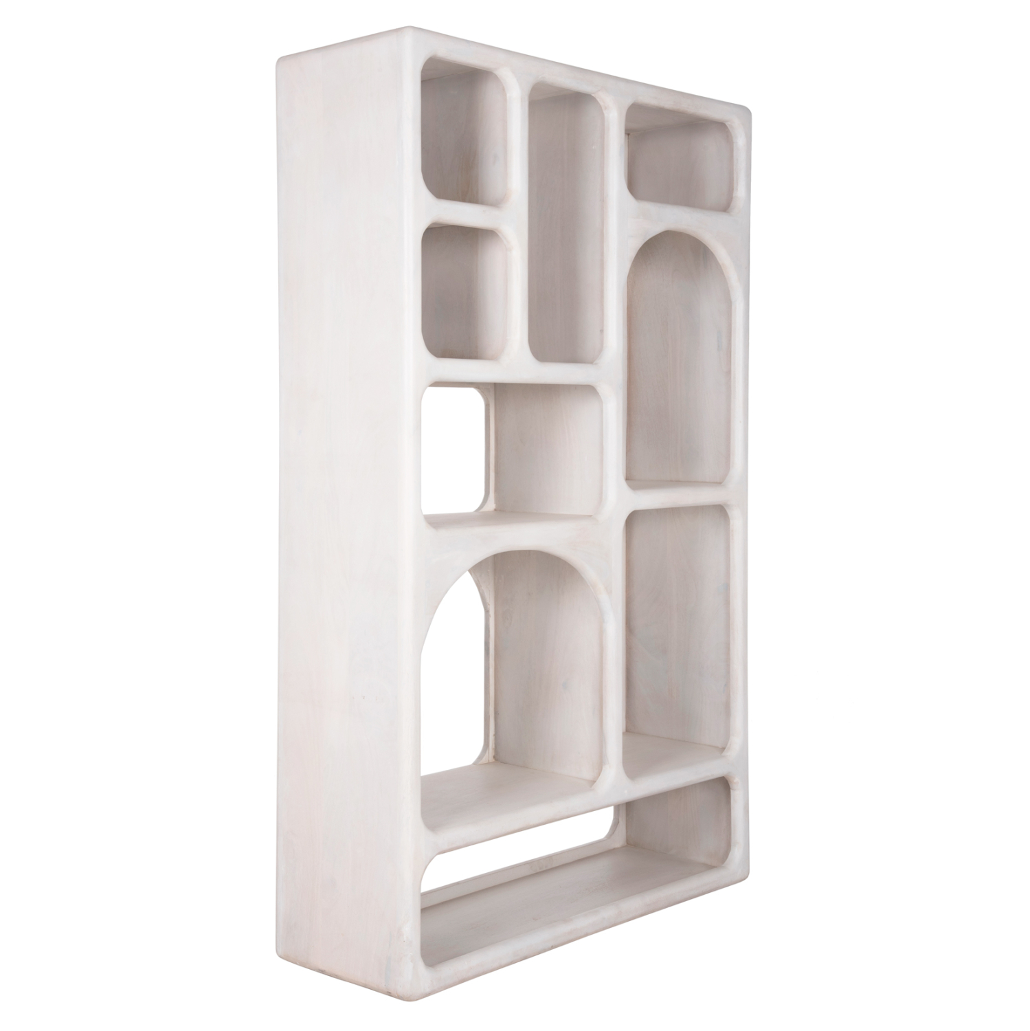 ΒΙΒΛΙΟΘΗΚΗ HANDYR ΜΑΣΙΦ ΞΥΛΟ MANGO ΣΕ ΛΕΥΚΟ ΧΡΩΜΑ 100x35x165Yεκ. 3