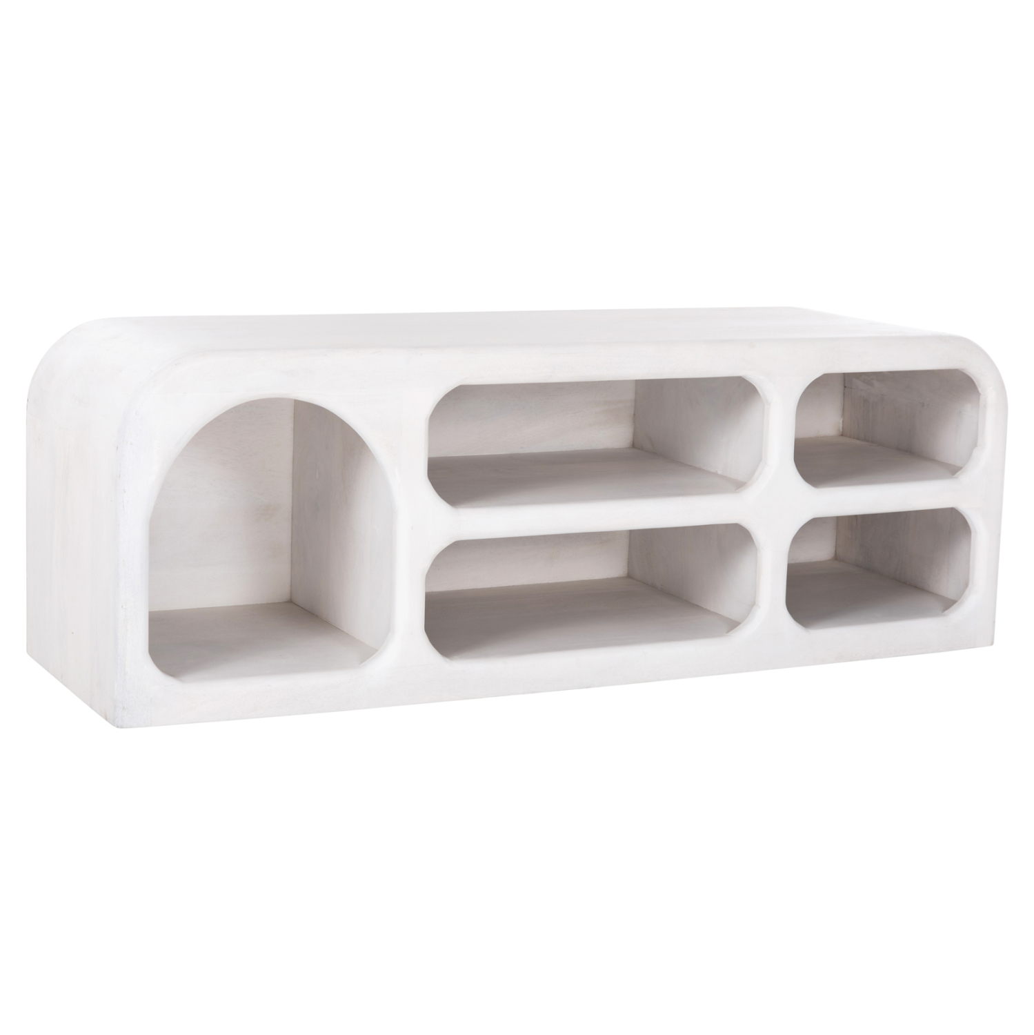 ΕΠΙΠΛΟ ΤΗΛΕΟΡΑΣΗΣ HANDYR ΜΑΣΙΦ ΞΥΛΟ MANGO ΣΕ ΛΕΥΚΟ 130x40x45Yεκ. 4