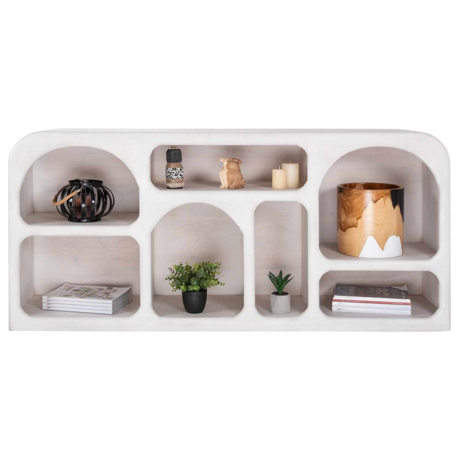 ΜΠΟΥΦΕΣ HANDYR ΜΑΣΙΦ ΞΥΛΟ MANGO ΣΕ ΛΕΥΚΟ ΧΡΩΜΑ 165x35x75Yεκ. 3