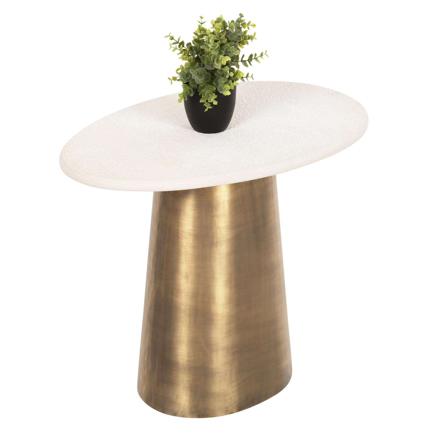 ΤΡΑΠΕΖΙ ΒΟΗΘΗΤΙΚΟ FODEN ΛΕΥΚΟ ΣΑΓΡΕ ΜΑΡΜΑΡΟ TOP&ΜΕΤΑΛΛΟ ΧΡΥΣΟ 62,5x40,5x52,5Υ 1