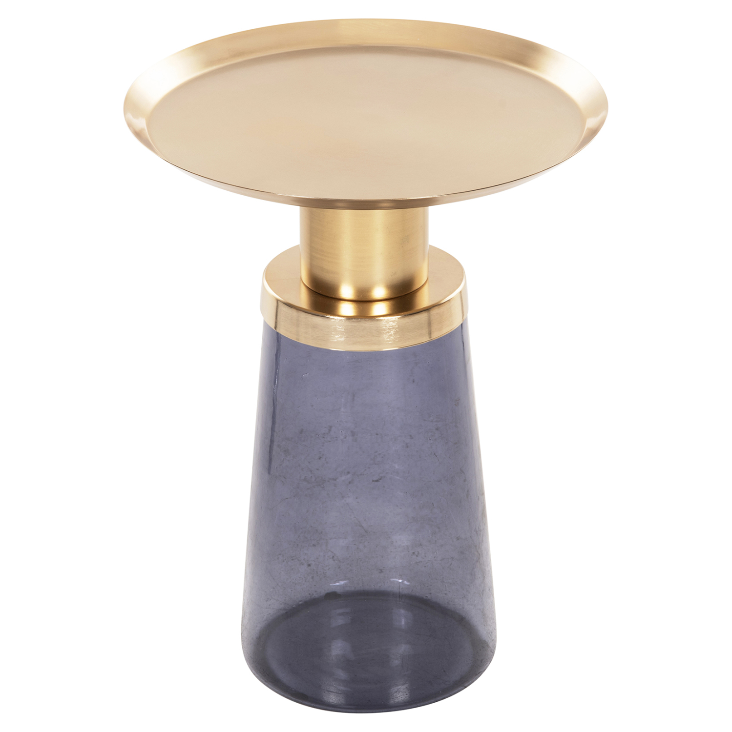 ΒΟΗΘΗΤΙΚΟ ΤΡΑΠΕΖΑΚΙ BALLIN ΜΠΛΕ ΓΥΑΛΙ-ΧΡΥΣΟ ΜΕΤΑΛΛΟ Φ37,5x49,5Υεκ. 3