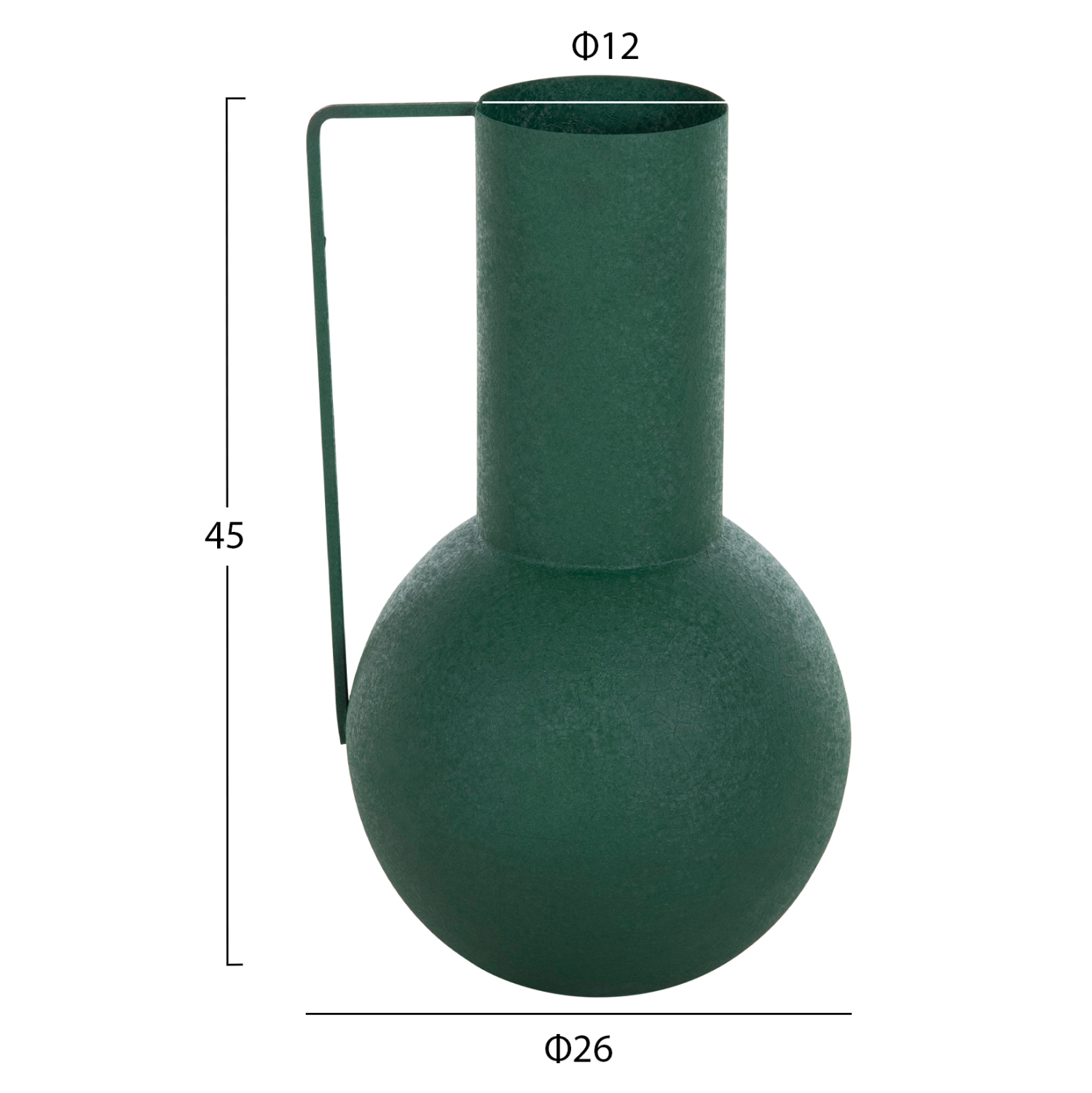 ΔΙΑΚΟΣΜΗΤΙΚΟ BAZO FLAGON ΜΕΤΑΛΛΟ ΣΕ ΠΡΑΣΙΝΟ Φ26x45Υ εκ. 2