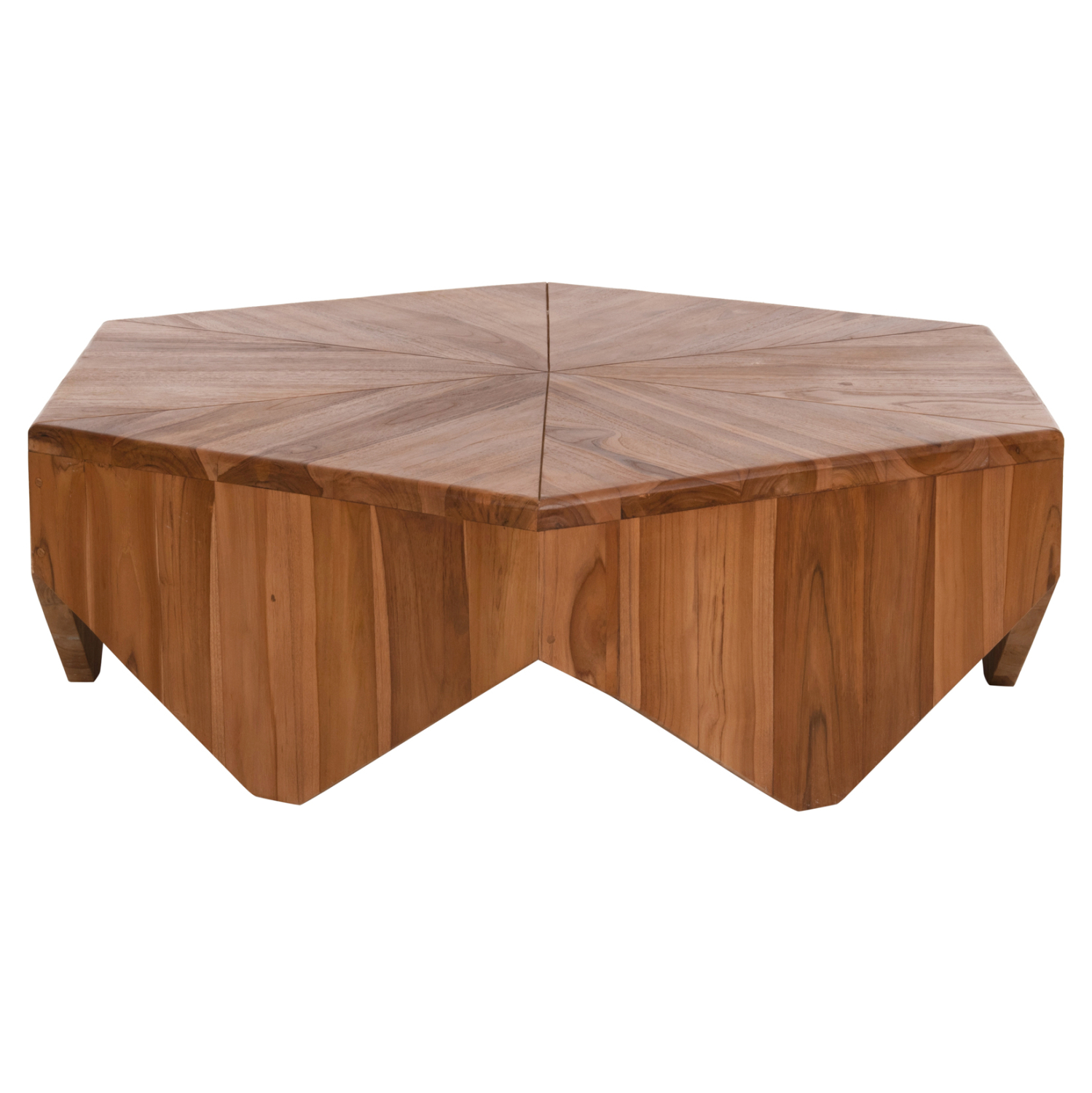 ΤΡΑΠΕΖΙ ΣΑΛΟΝΙΟΥ HEXAGON ΞΥΛΟ ΤΕΑΚ ΣΕ ΦΥΣΙΚΟ 114x99x34Yεκ. 2
