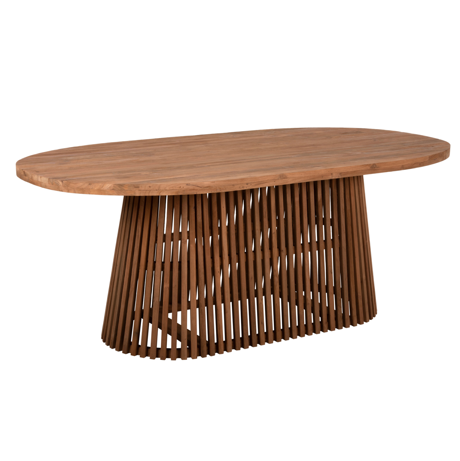 ΤΡΑΠΕΖΙ ΤΡΑΠΕΖΑΡΙΑΣ REMIK RECYCLED ΤΕΑΚ ΣΕ ΦΥΣΙΚΟ 100x200x75,5Yεκ. TOP 4εκ. 1